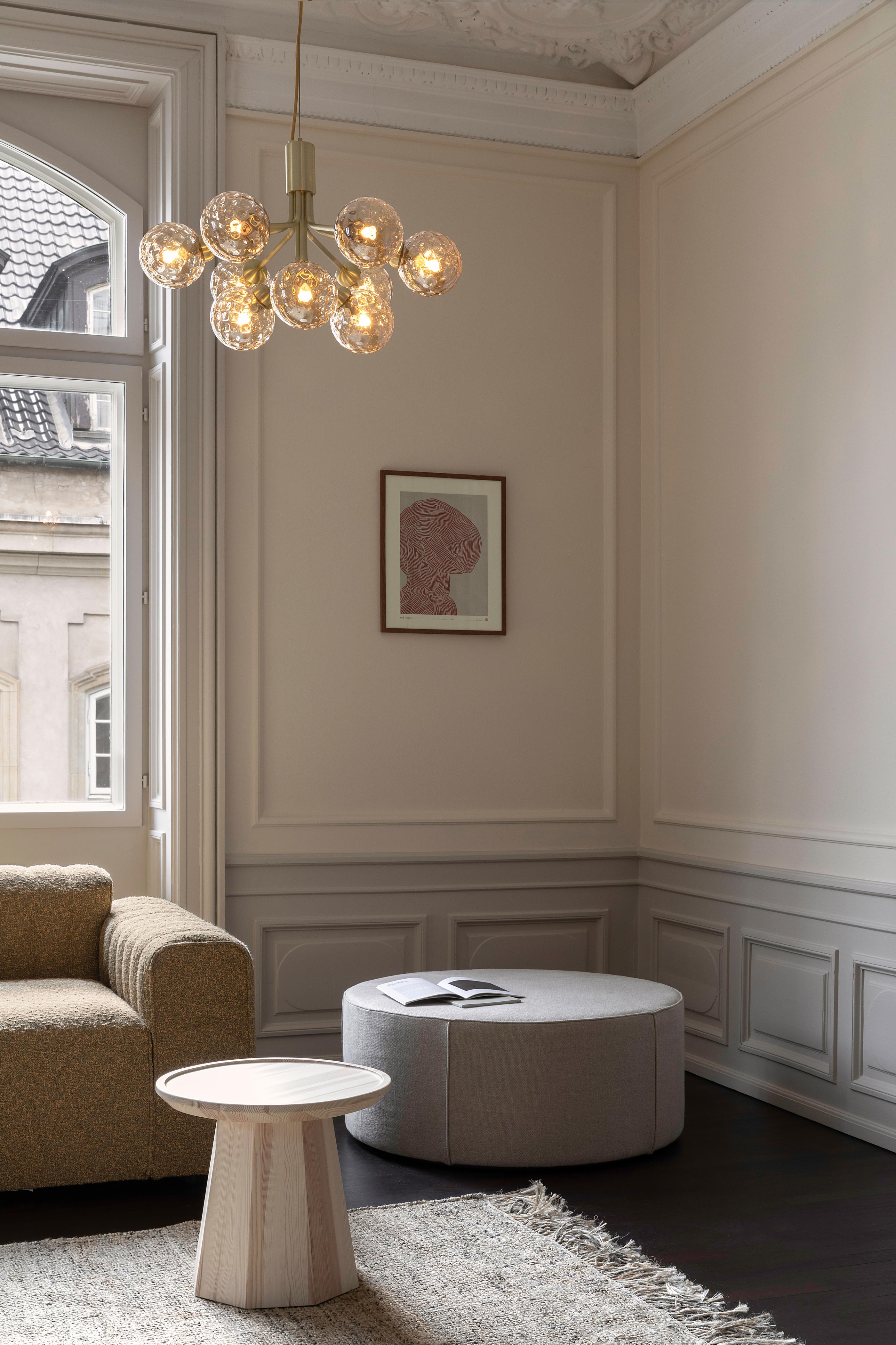 APIALES 9 Pendant Lamp in Brass with Gold Glass