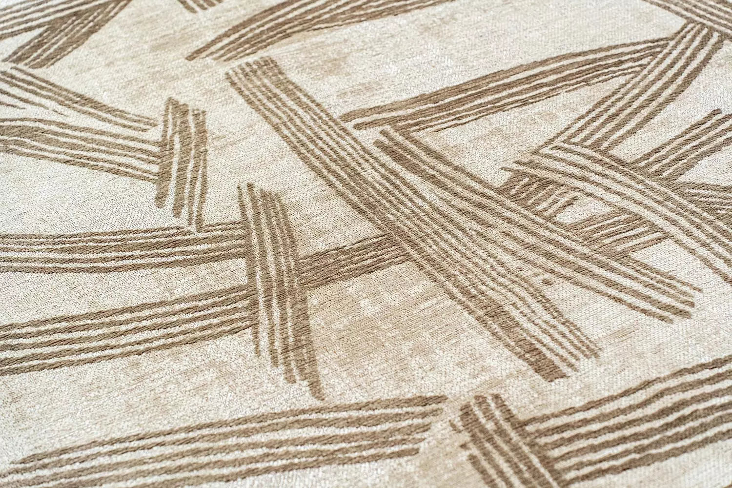 Round Rug KANJI Beige with Cream