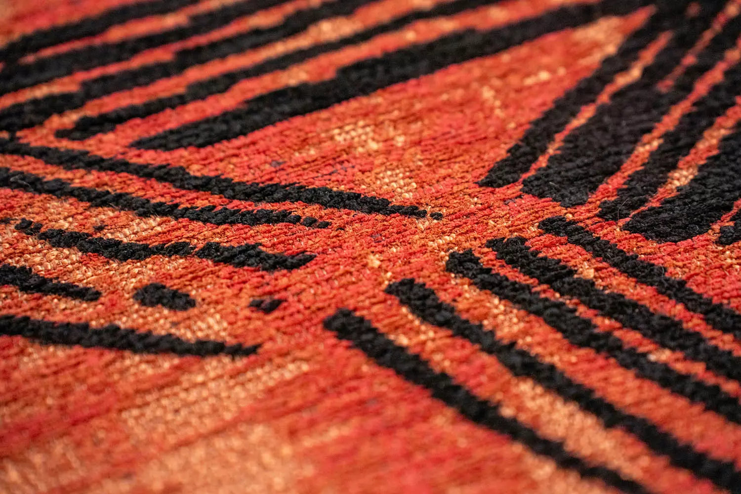 KANJI Orange Carpet with Black