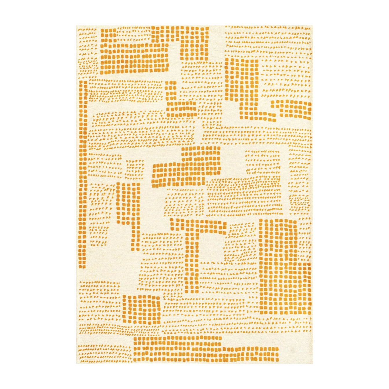 Beige ZEN rug with yellow