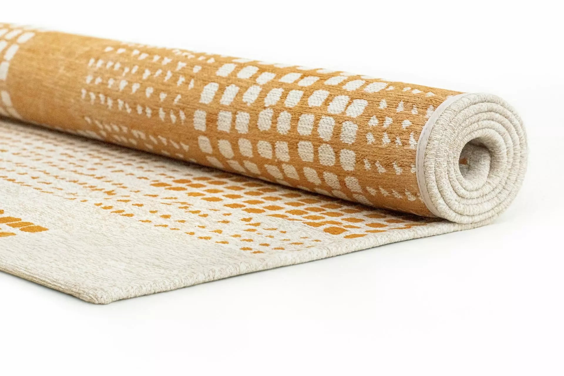 Beige ZEN rug with yellow