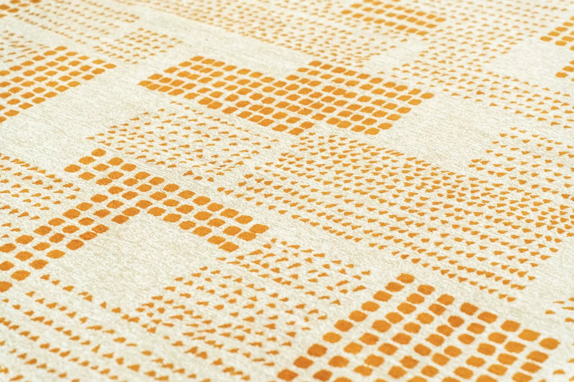Beige ZEN rug with yellow