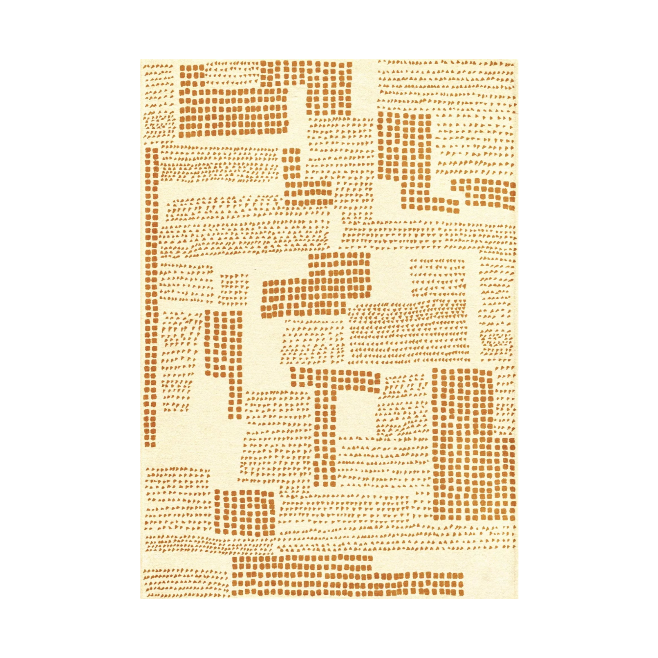 Beige ZEN Rug with Brown
