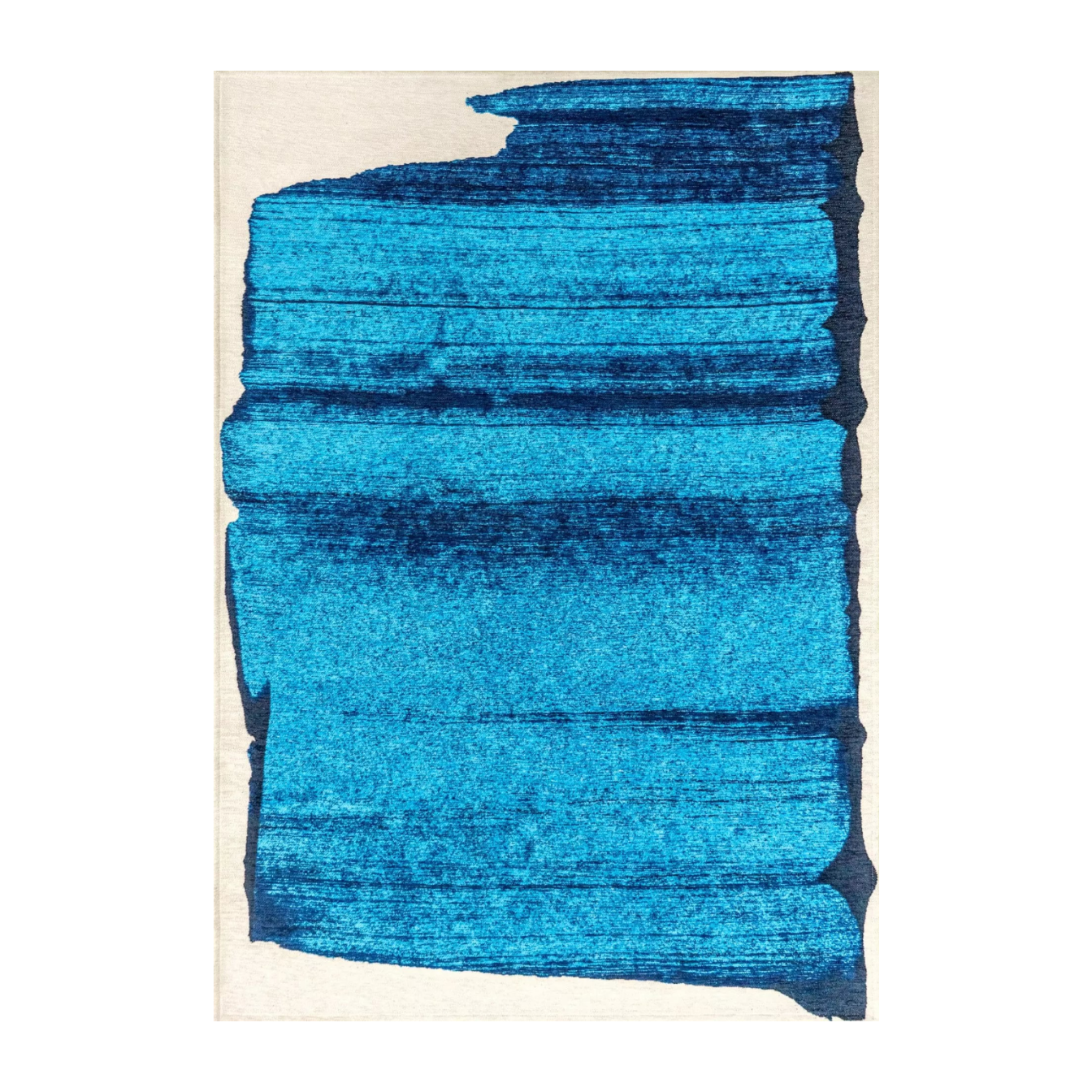 BRUSH Blue and Beige Rug