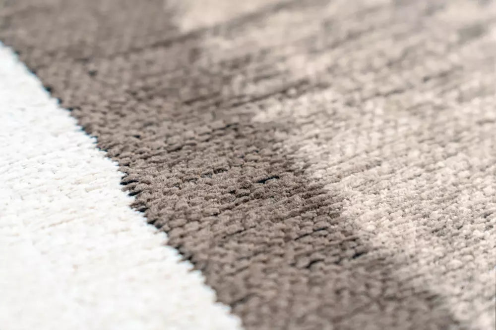 BRUSH Beige Carpet with Brown