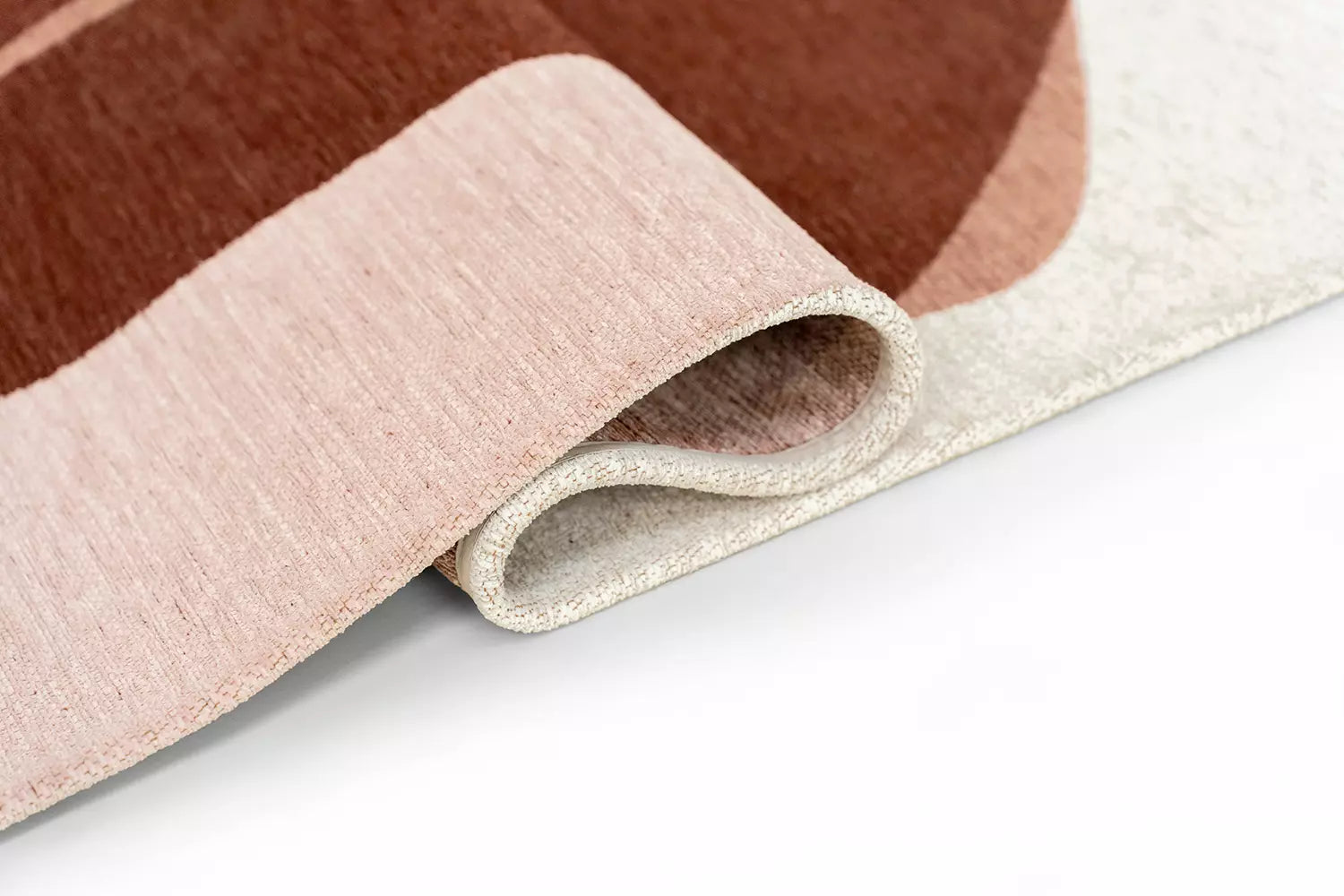 STONES Beige Rug with Pink and Burgundy