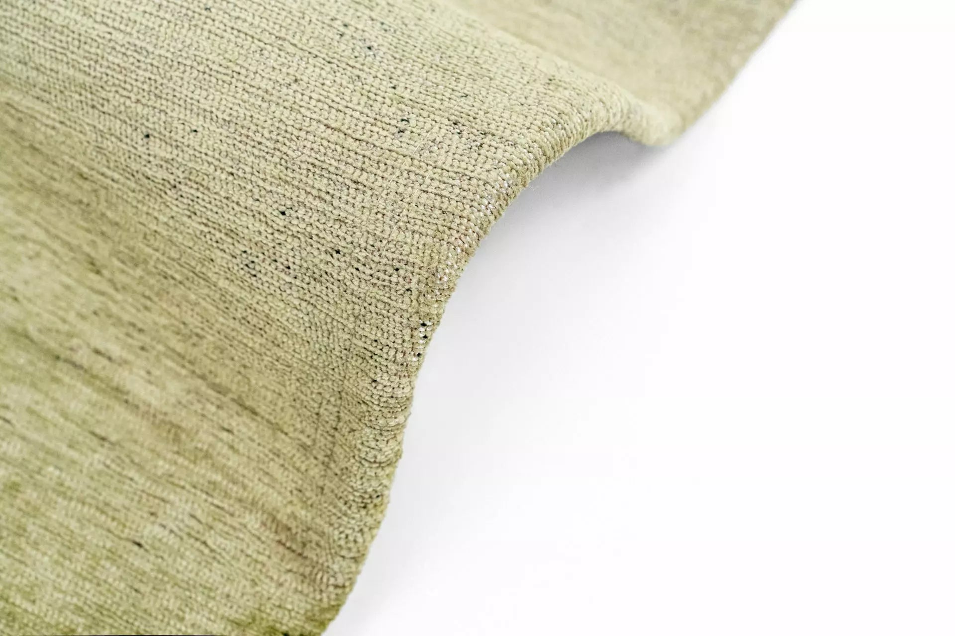 AQUARELLE LEAF oval rug in green with yellow