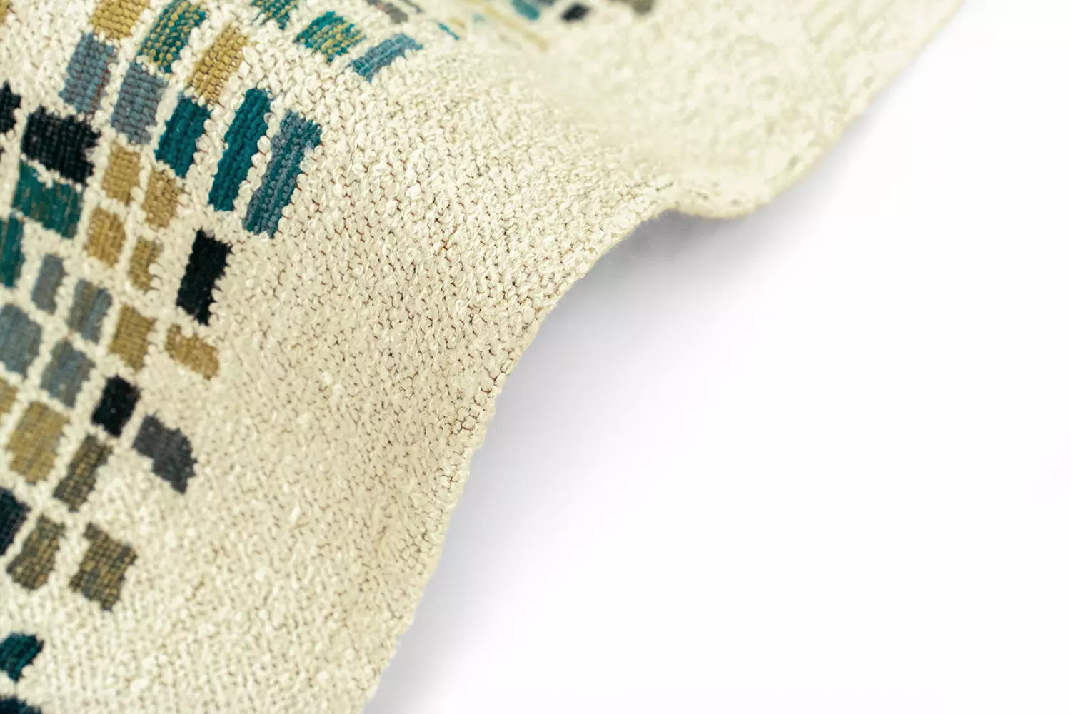 CUBIK Beige Rug with Blue and Green