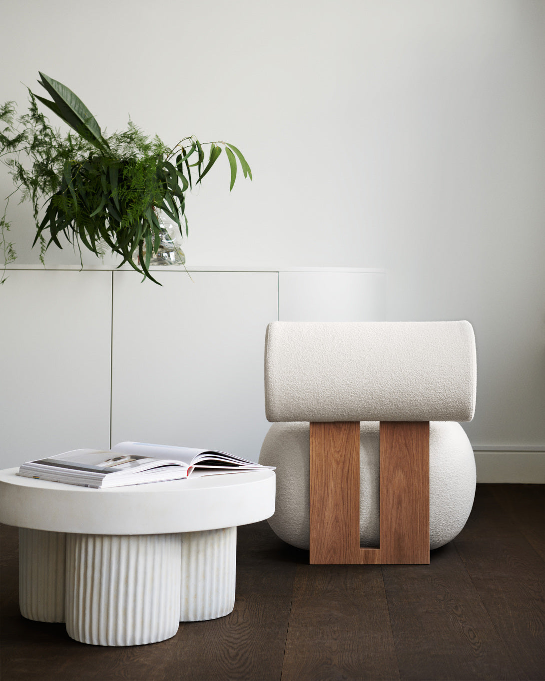 GEAR beige concrete coffee table