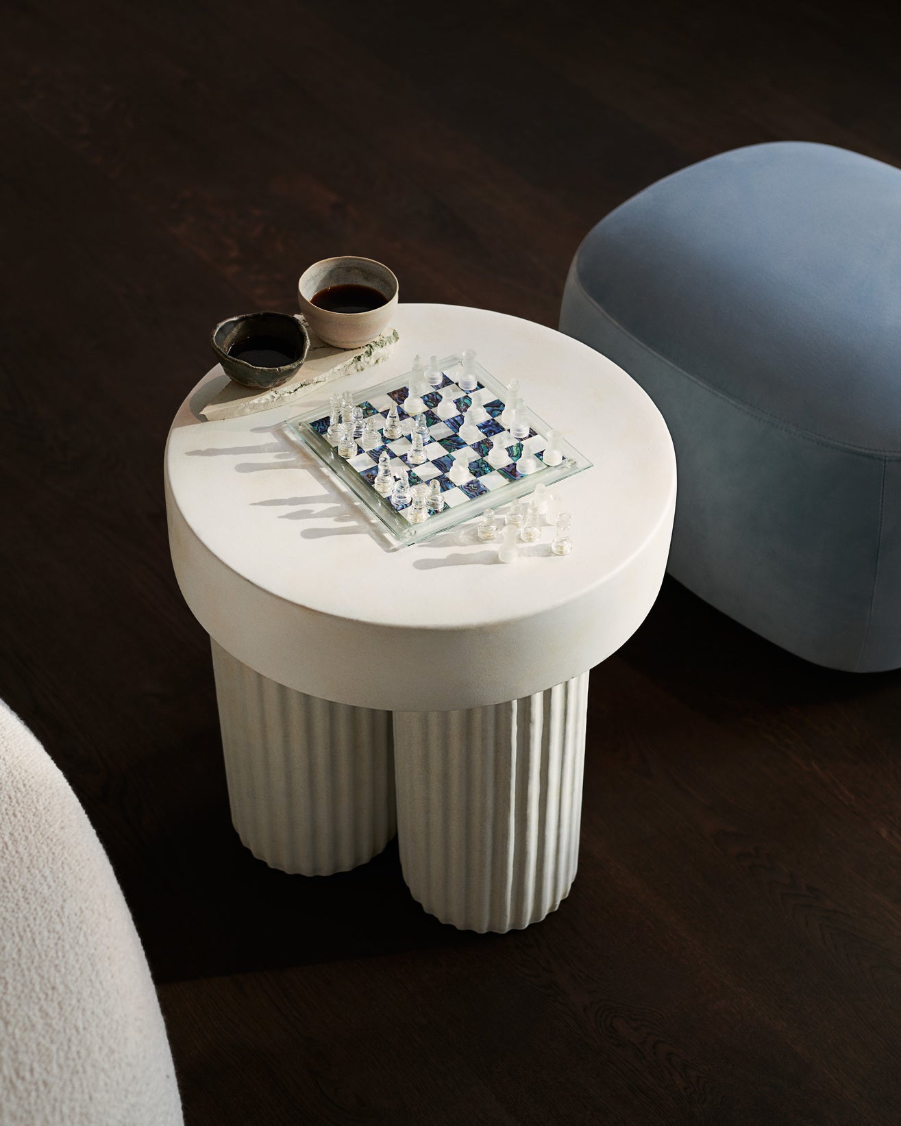 GEAR Beige Concrete Side Table