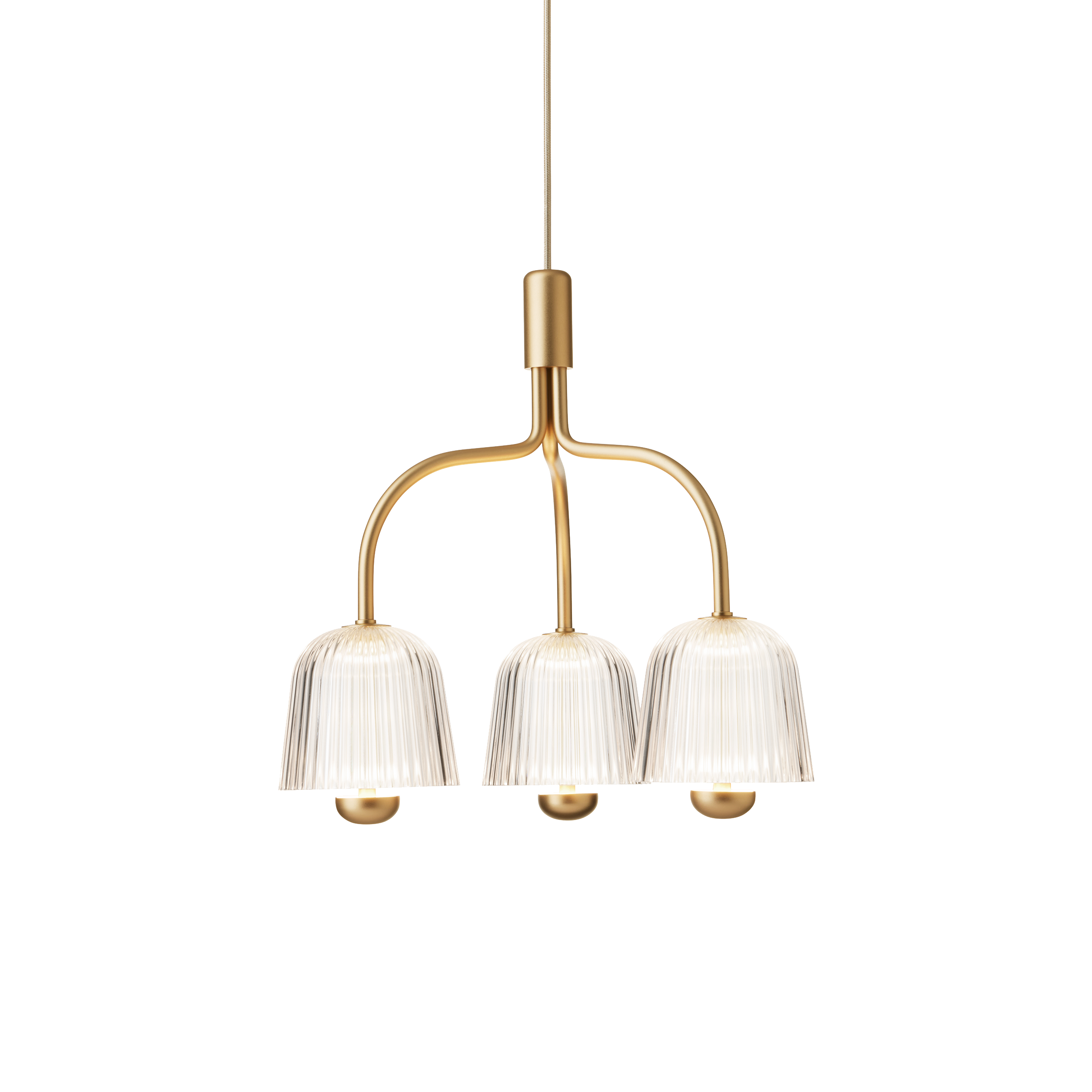 ASTEEA 3 Pendant Lamp Gold with Transparent