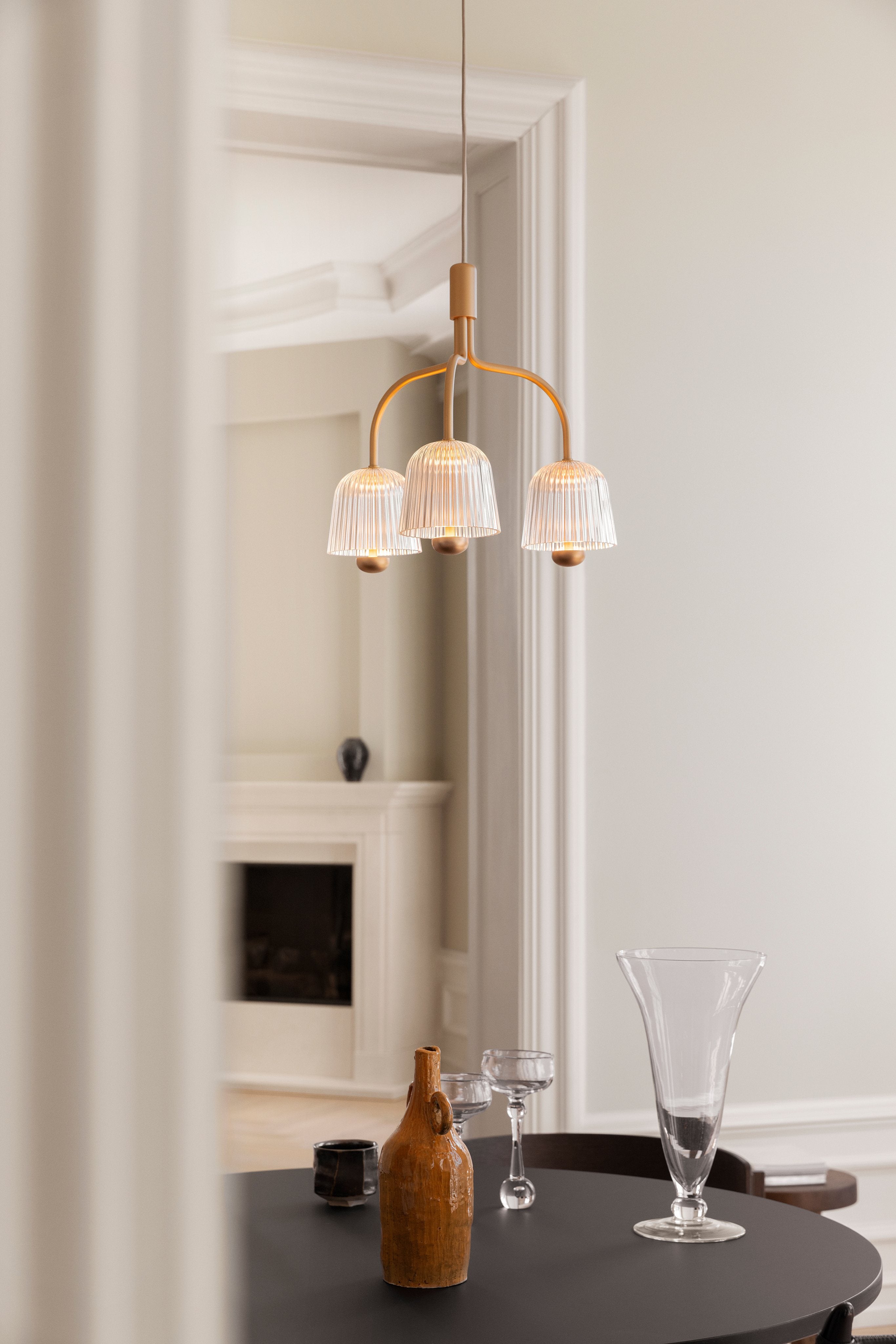 ASTEEA 3 Pendant Lamp Gold with Transparent