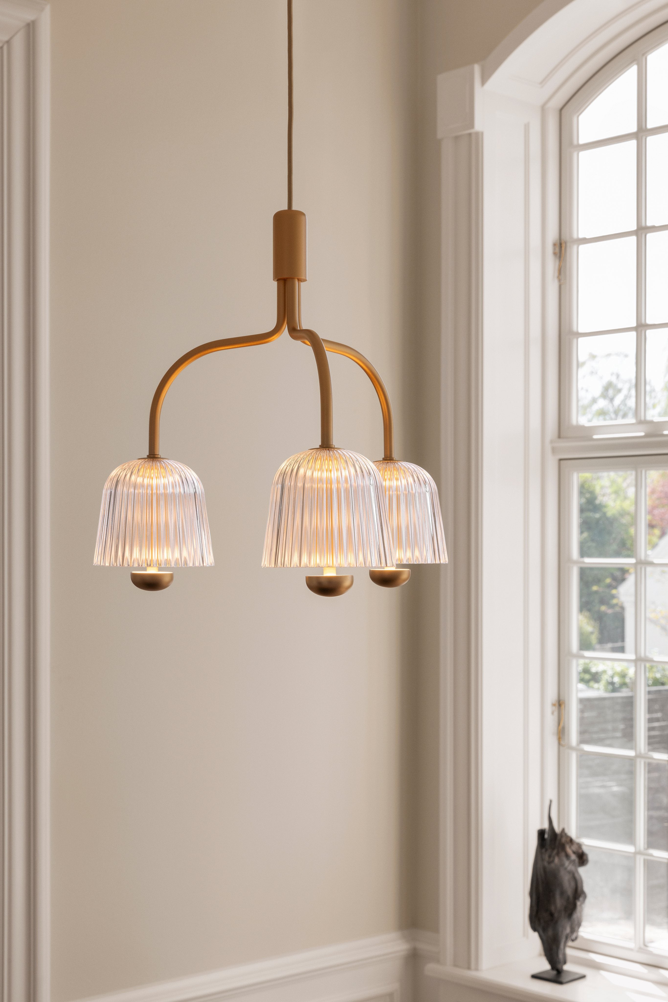 ASTEEA 3 Pendant Lamp Gold with Transparent