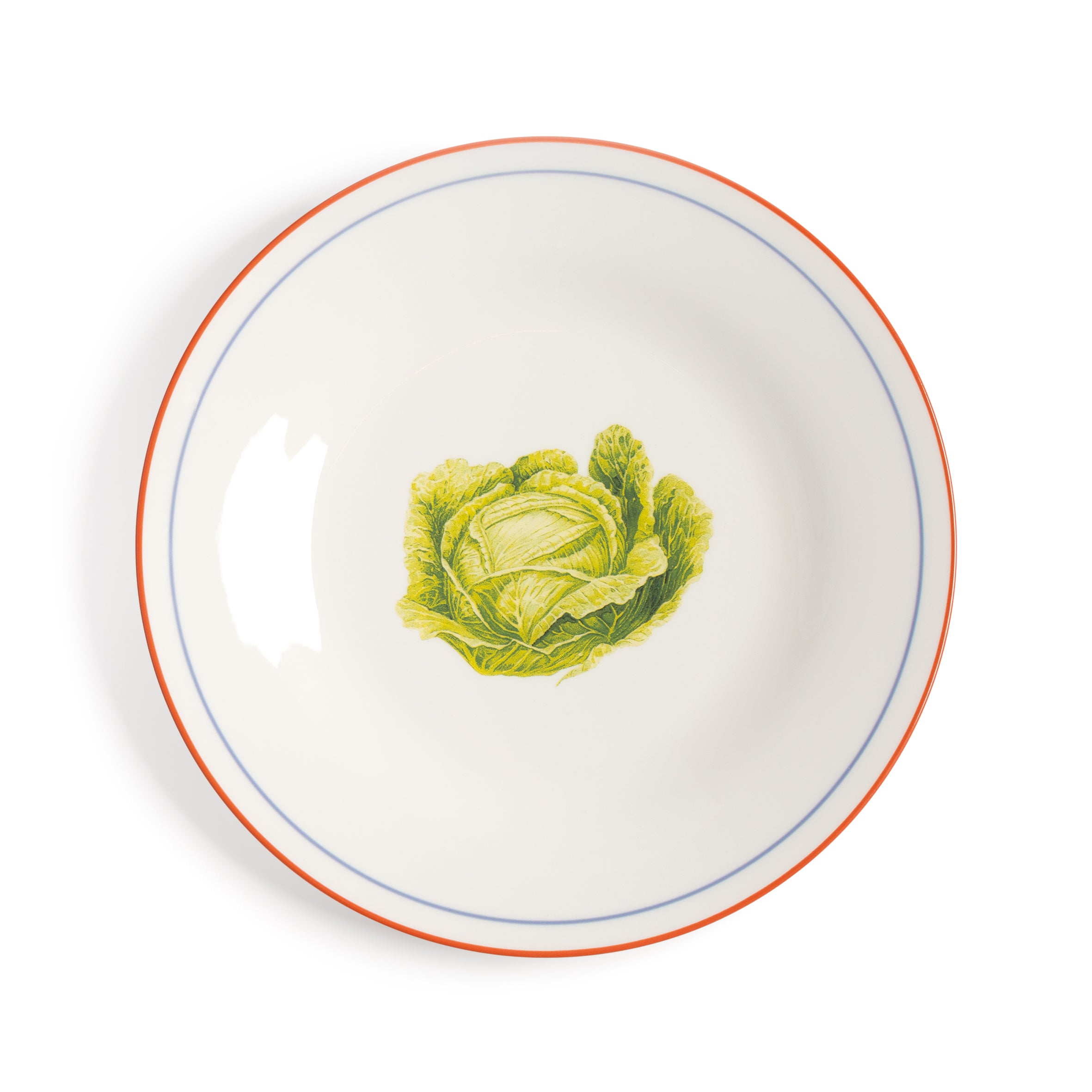 Set of breakfast plates VEGETABLE white