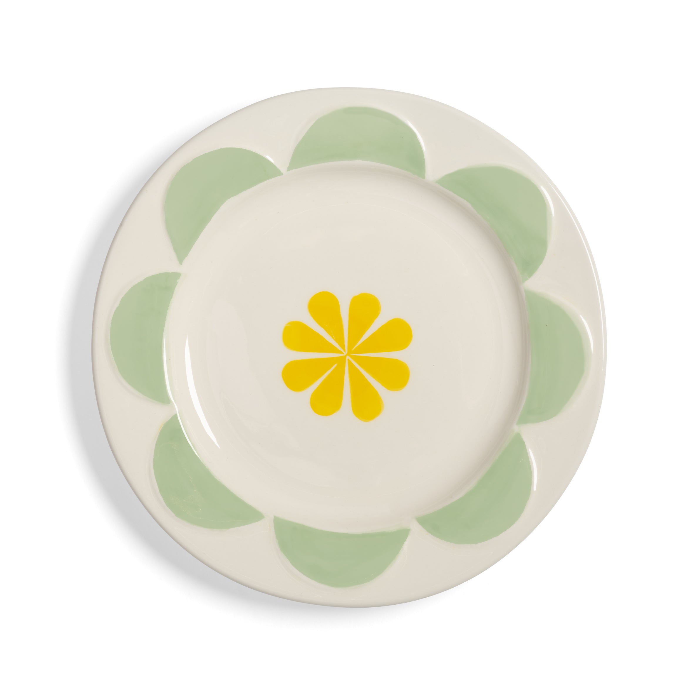 FOLK Colorful Porcelain Dessert Plate Set