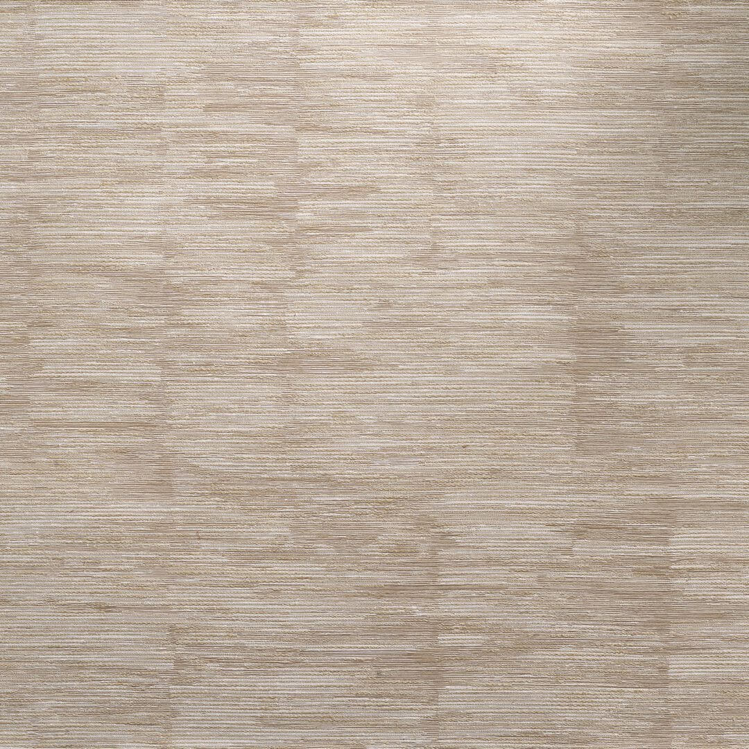 Textured fabric wallpaper in stripes ALCHEMILLA - IVORY/SAND ivory with beige