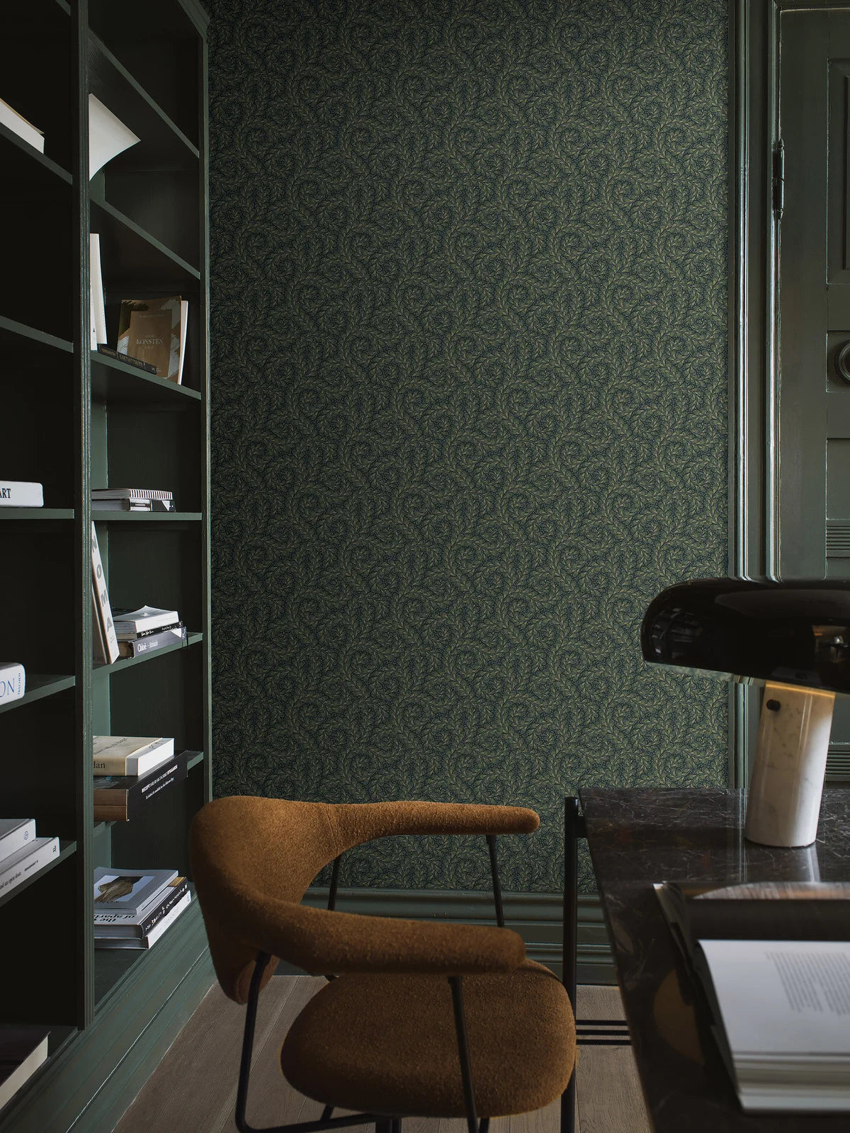 Wild Ferns Green Leaf Pattern Wallpaper