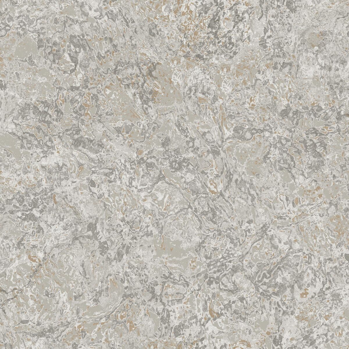 Gray travertine marble effect wallpaper with beige