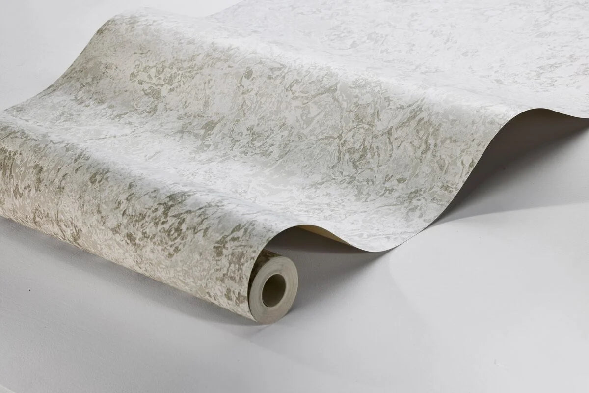 Travertine Warm White Marble Effect Wallpaper