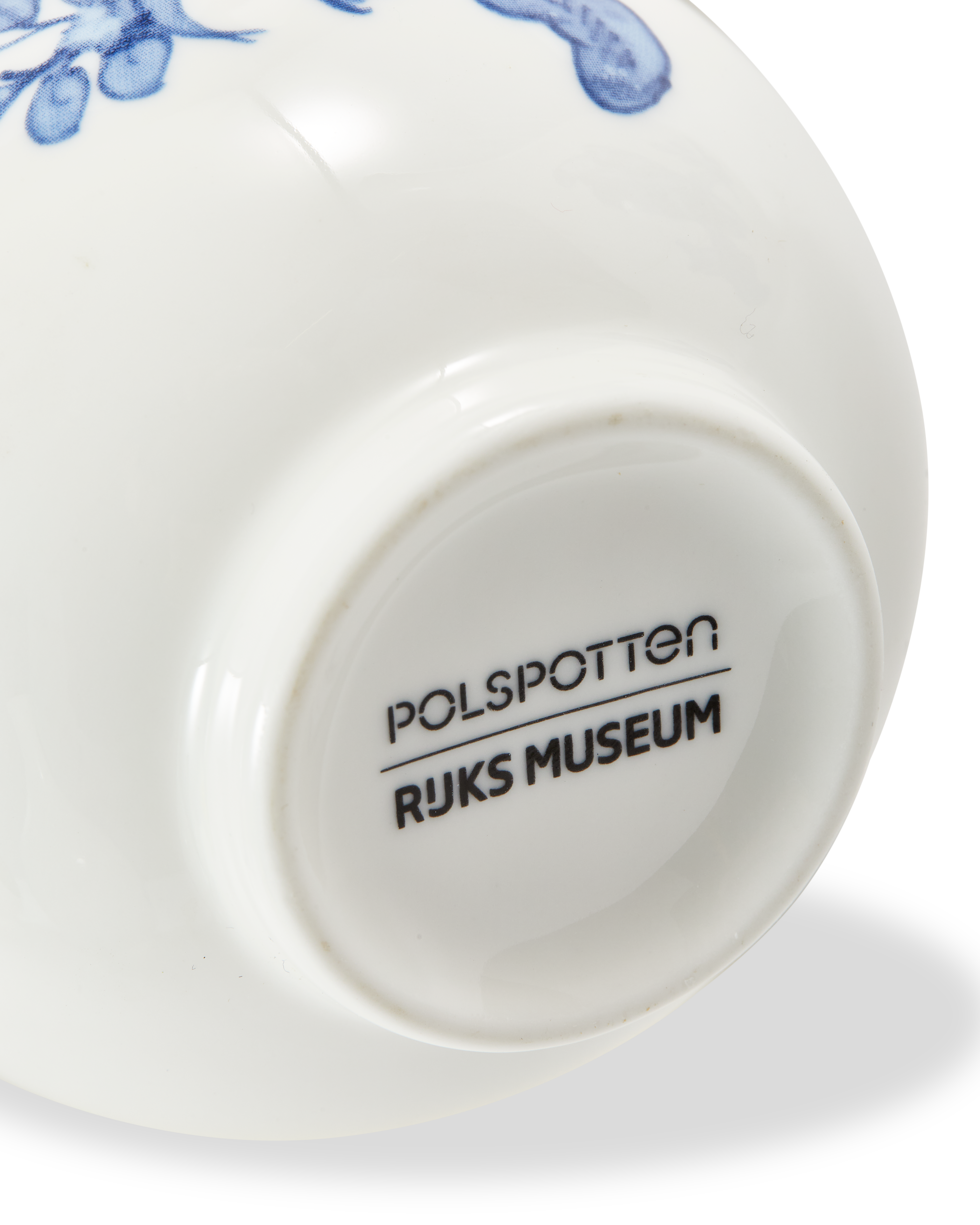 SMALL BIRD White Vase with Blue