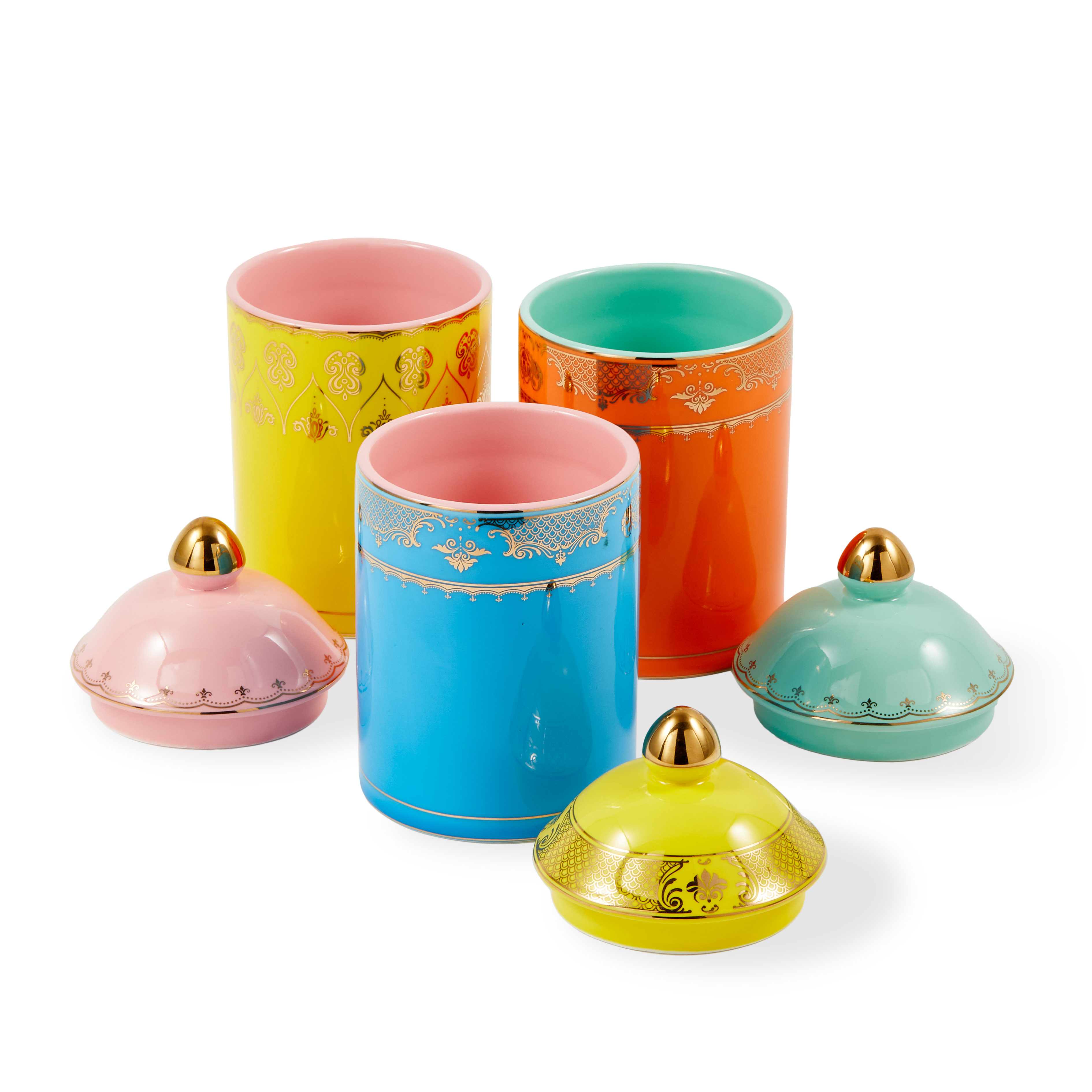 Porzellanbehälter GRANDPA blau mit Gelb