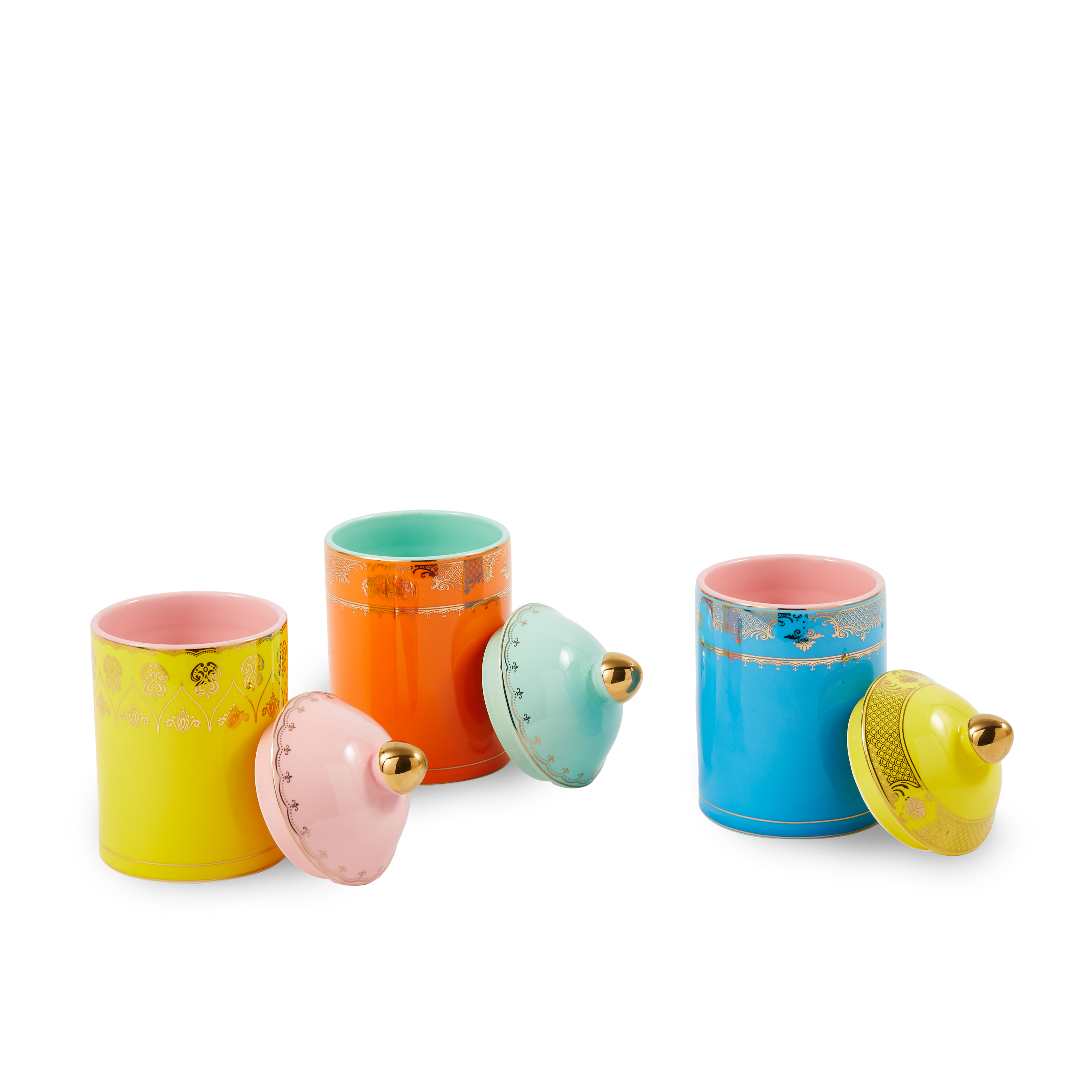 GRANDPA Porcelain Jar Orange with Mint