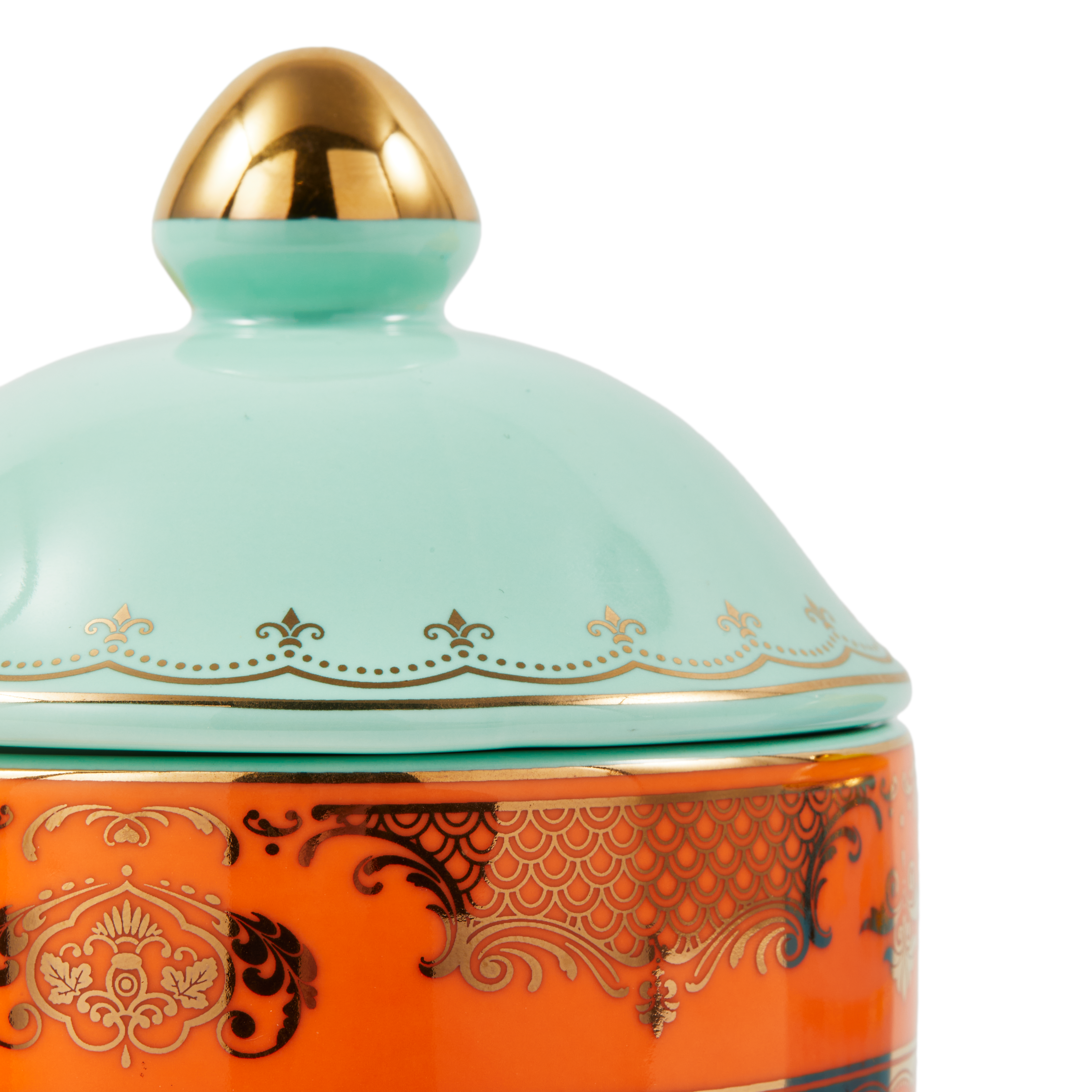 GRANDPA Porcelain Jar Orange with Mint