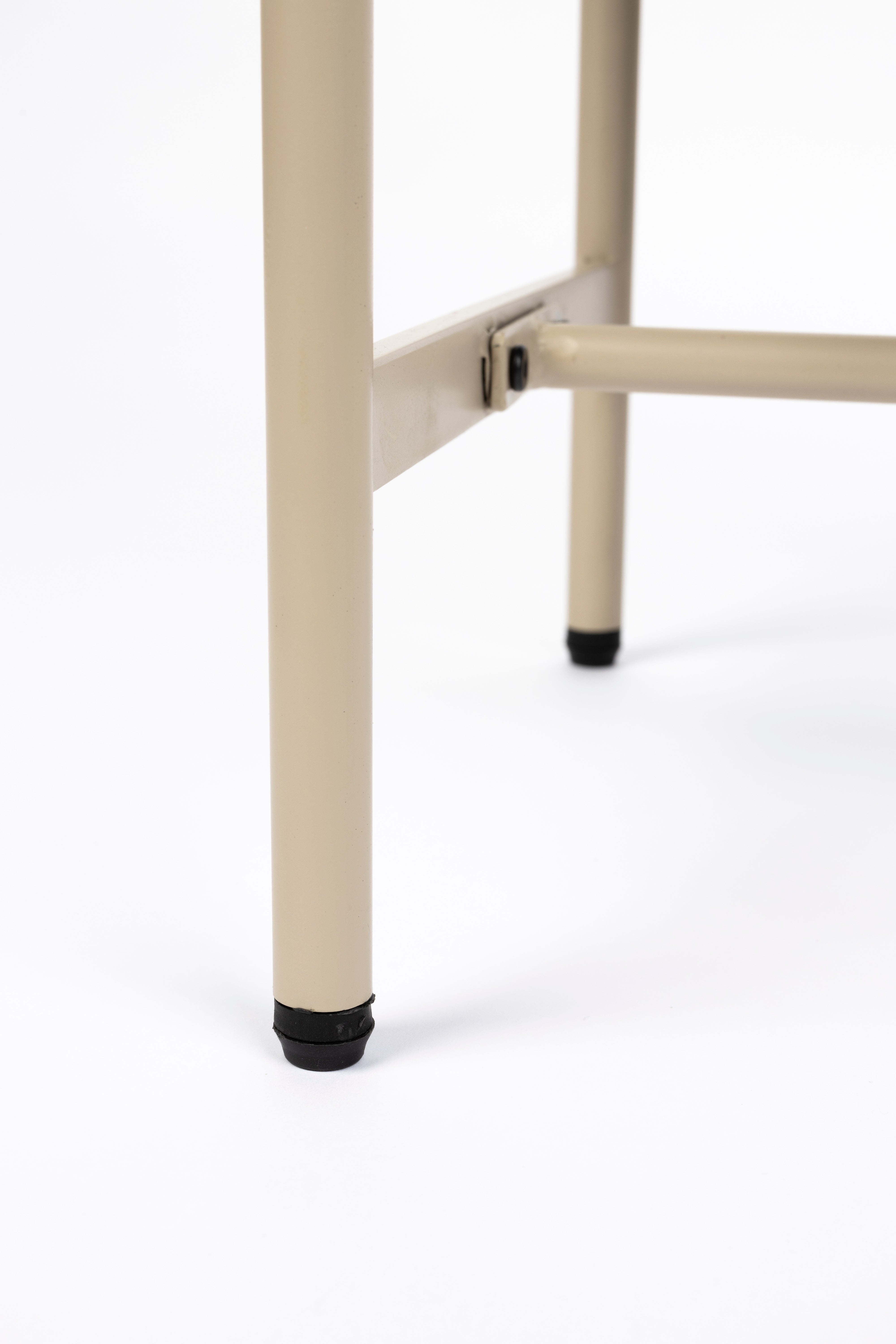 Amaya Beige Table mit Rattan