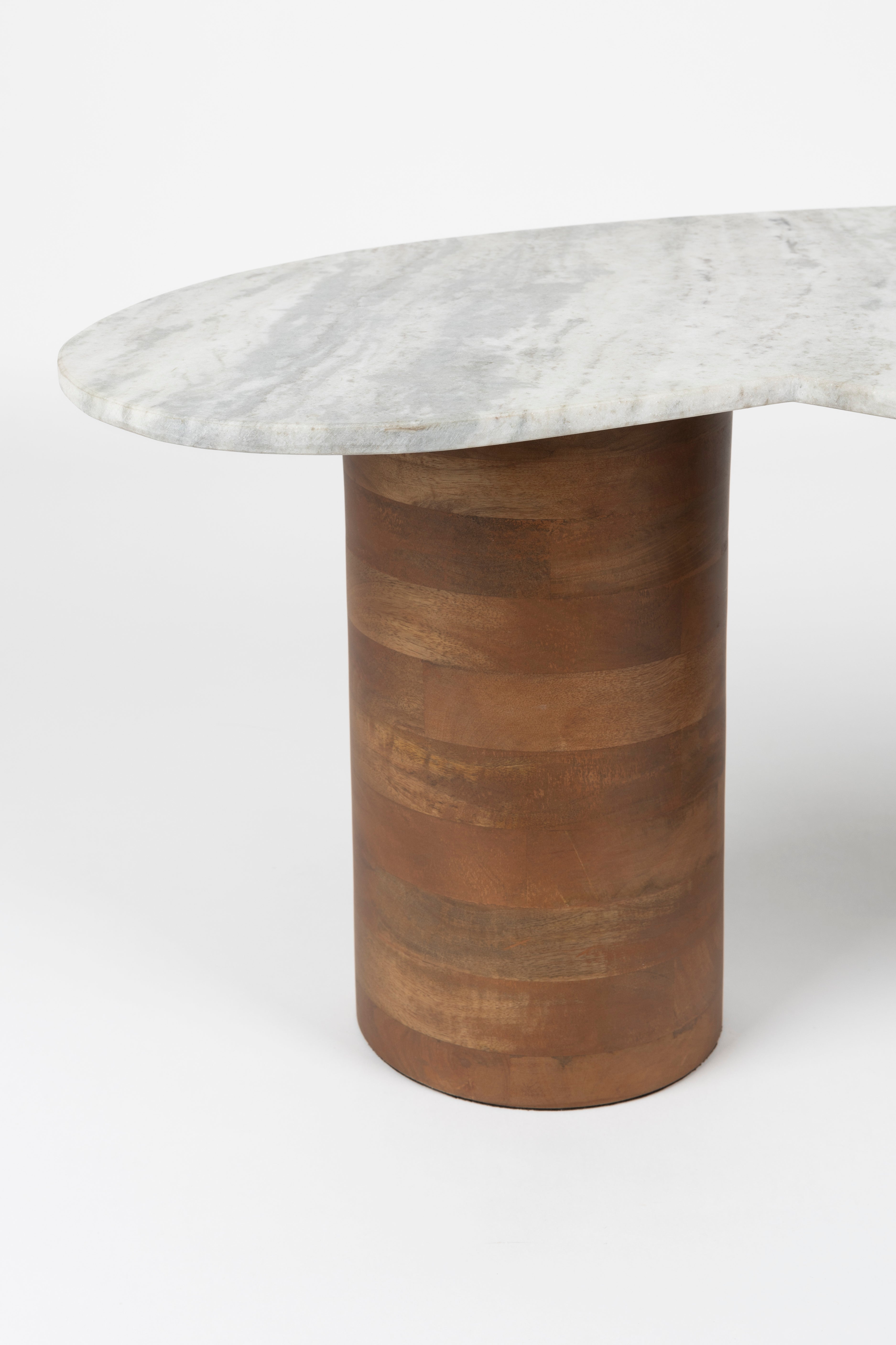 Couchtisch PELI Marmor mit Mango-Holz