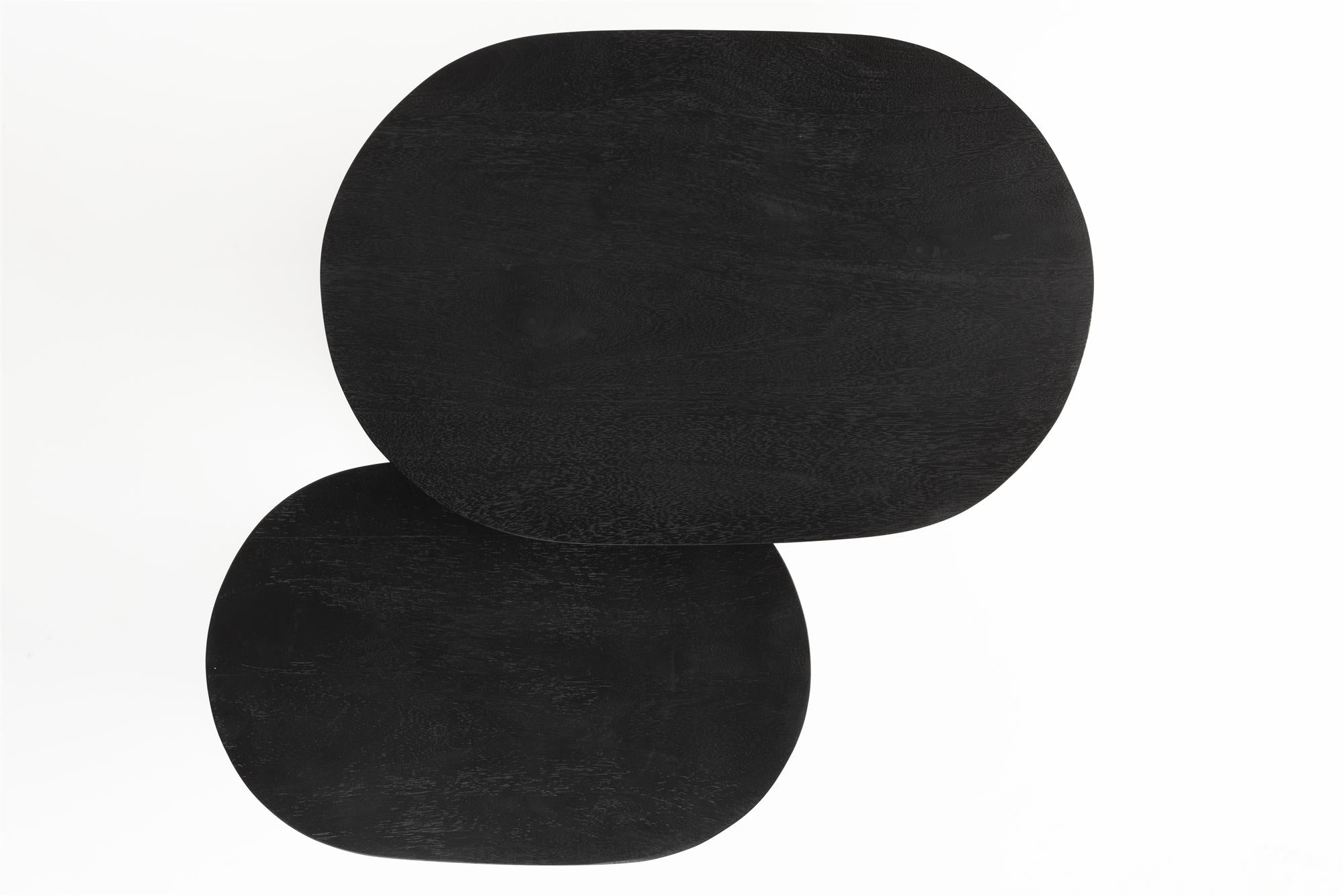 Set von Beistelltischen BELA schwarzes Mangoholz