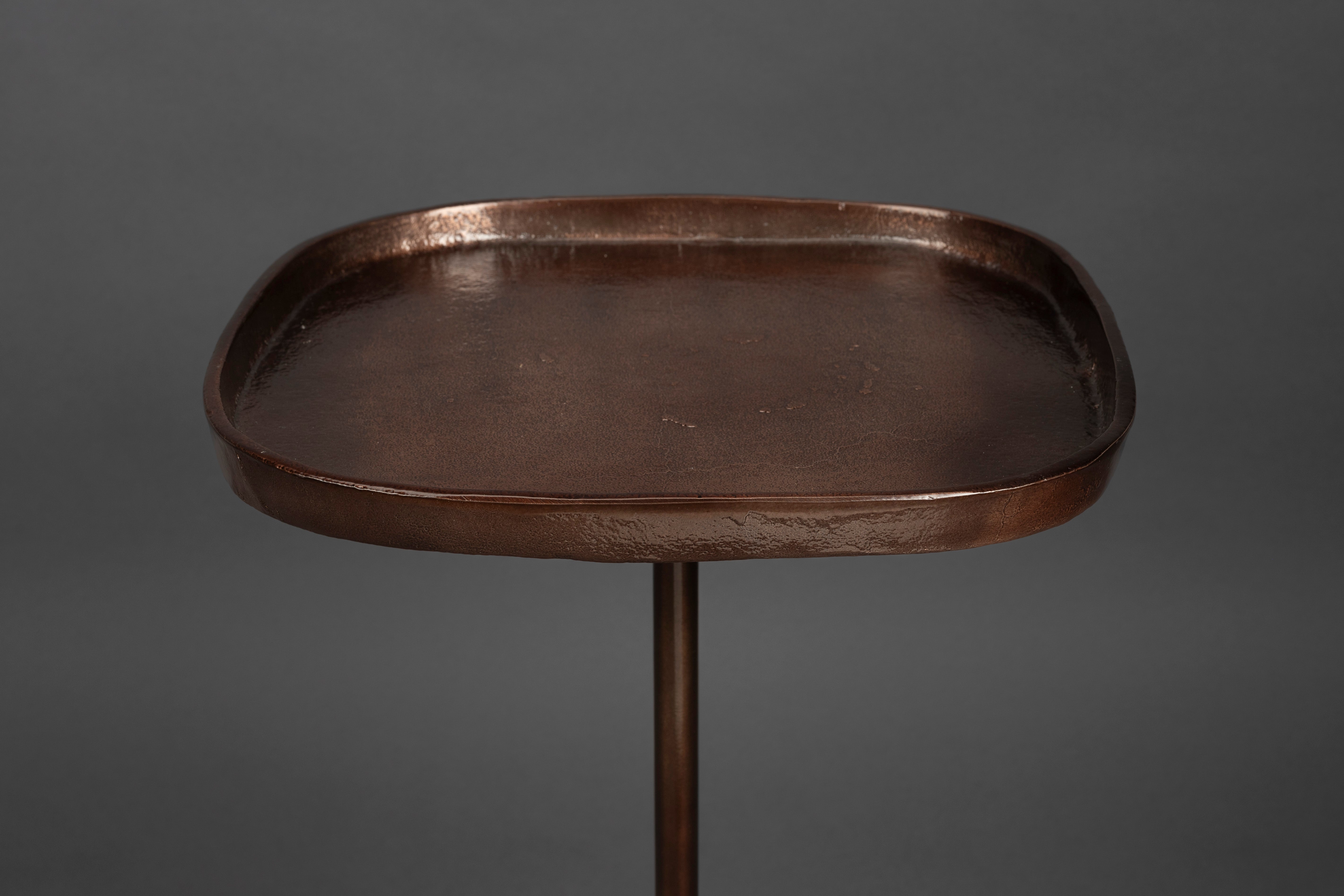 RIMO brown side table with marble base