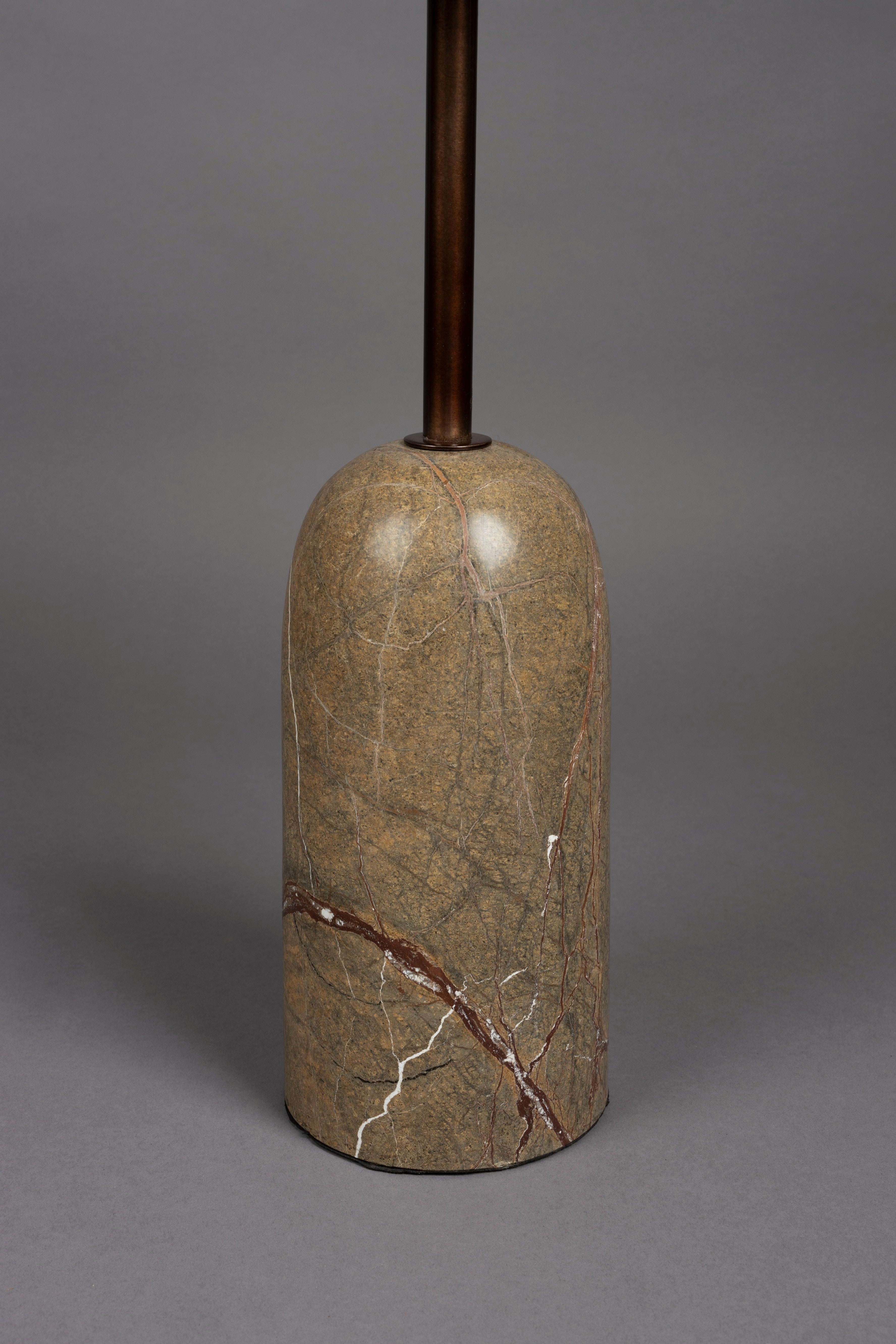RIMO brown side table with marble base