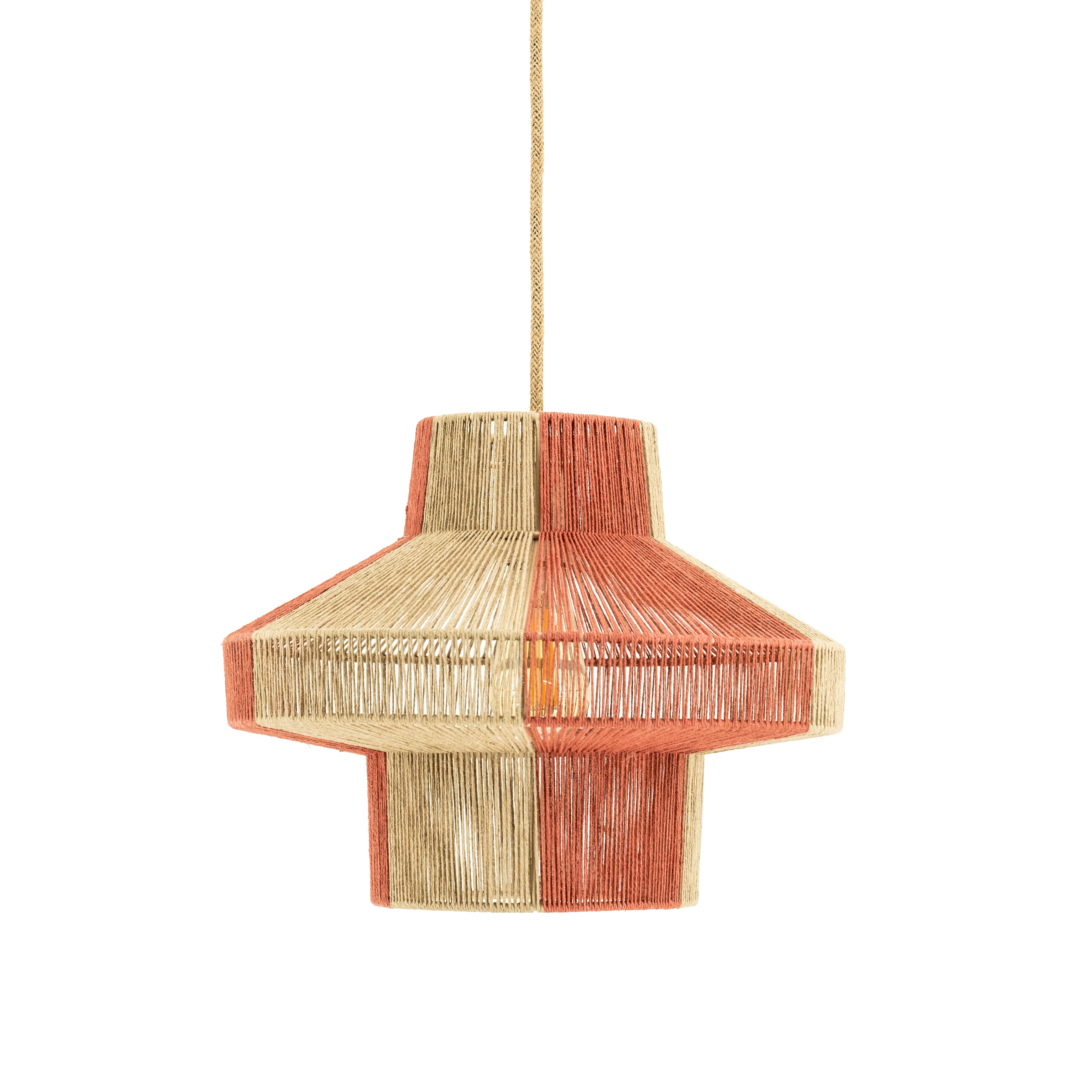 Pendelleuchte CIRQUE beige mit Koralle