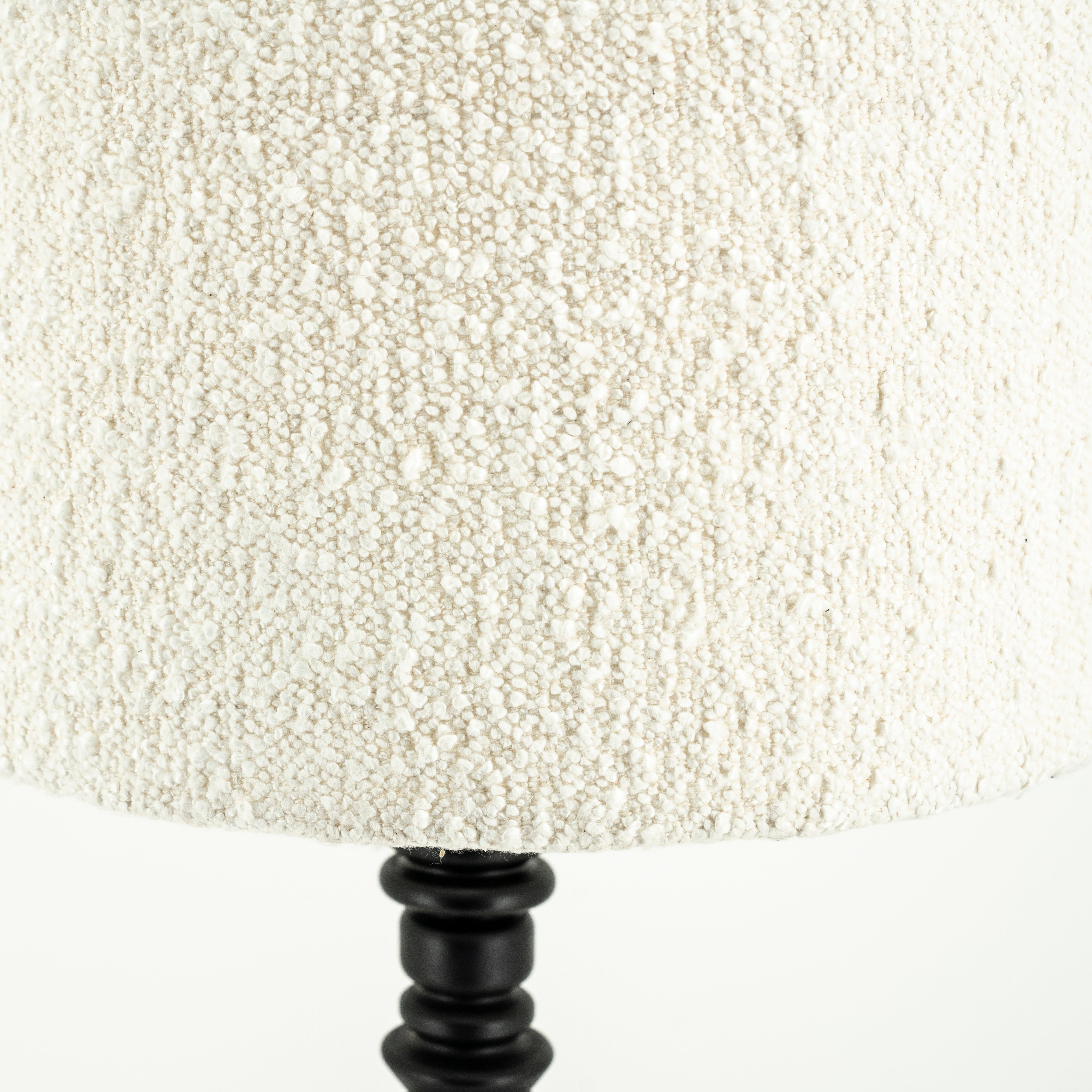 Stehlampe PULSE hellbeige mit schwarzem Fuß