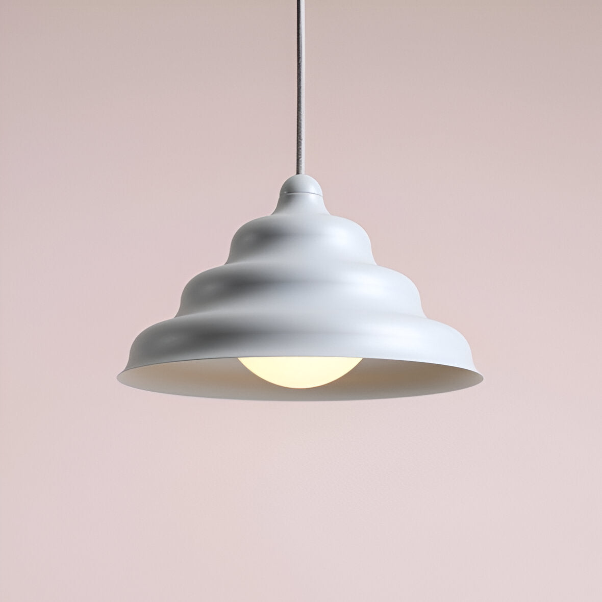 Hanging lamp gray wave