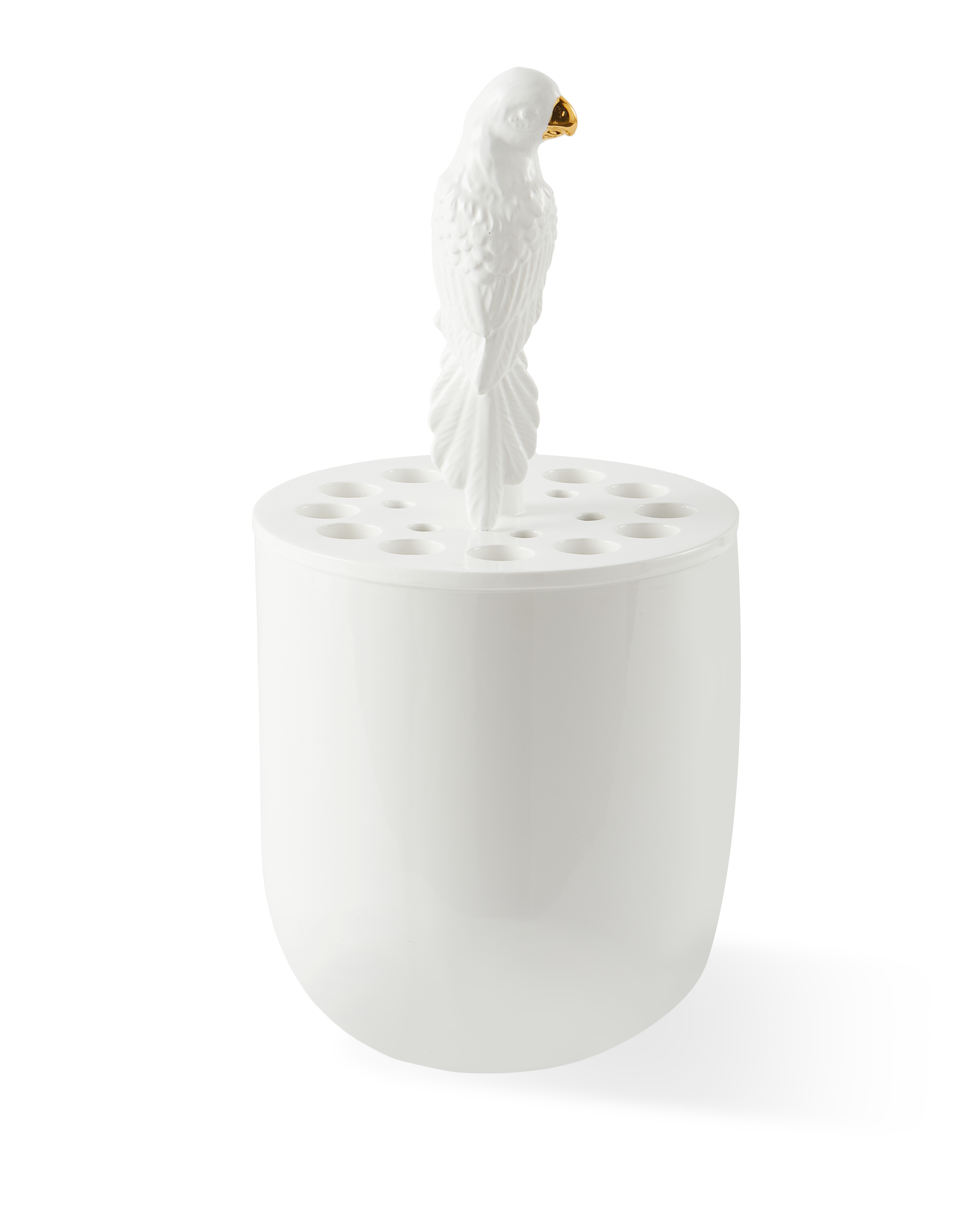 Vase BIRD-WATCHING weiße Keramik