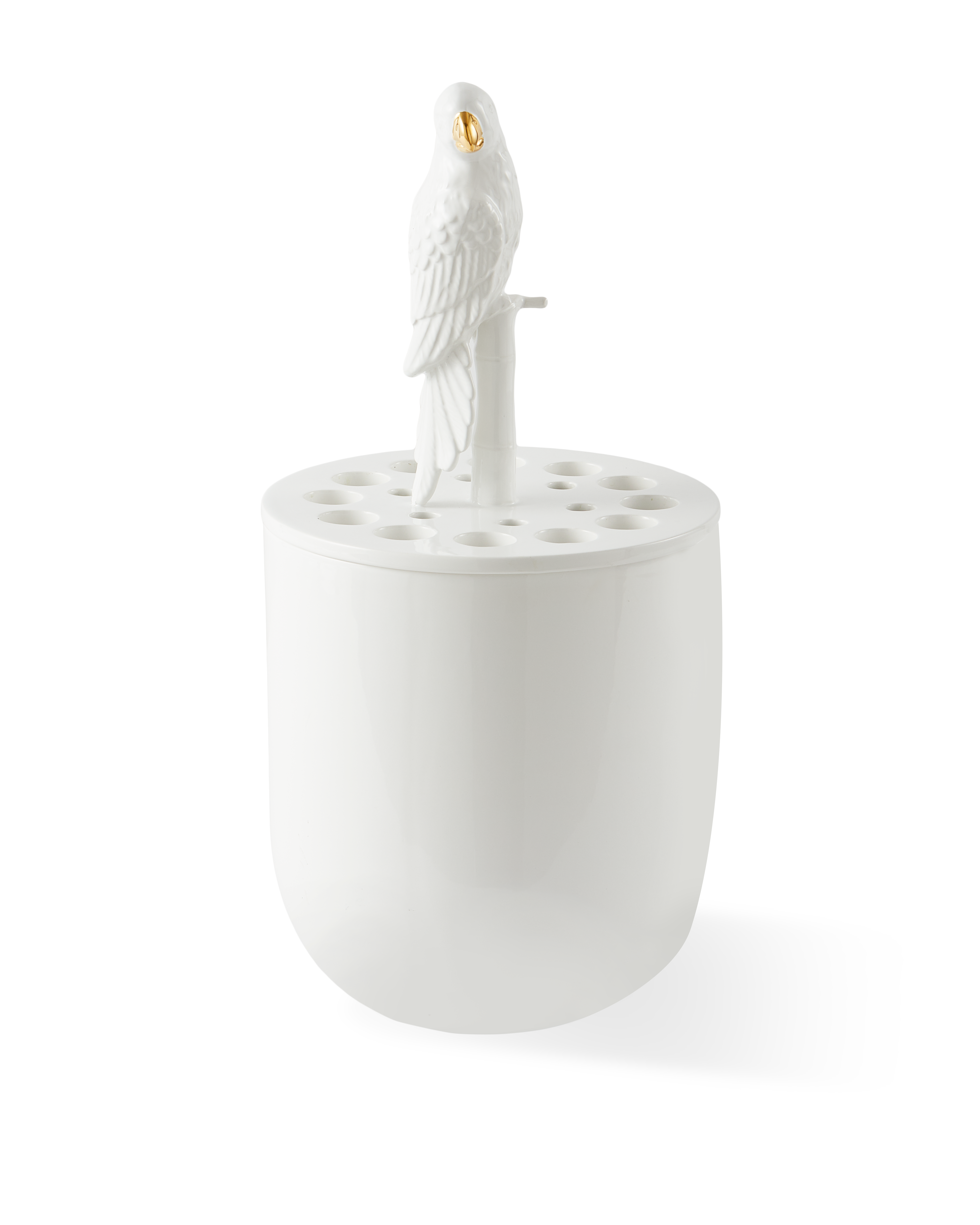 Vase BIRD-WATCHING weiße Keramik