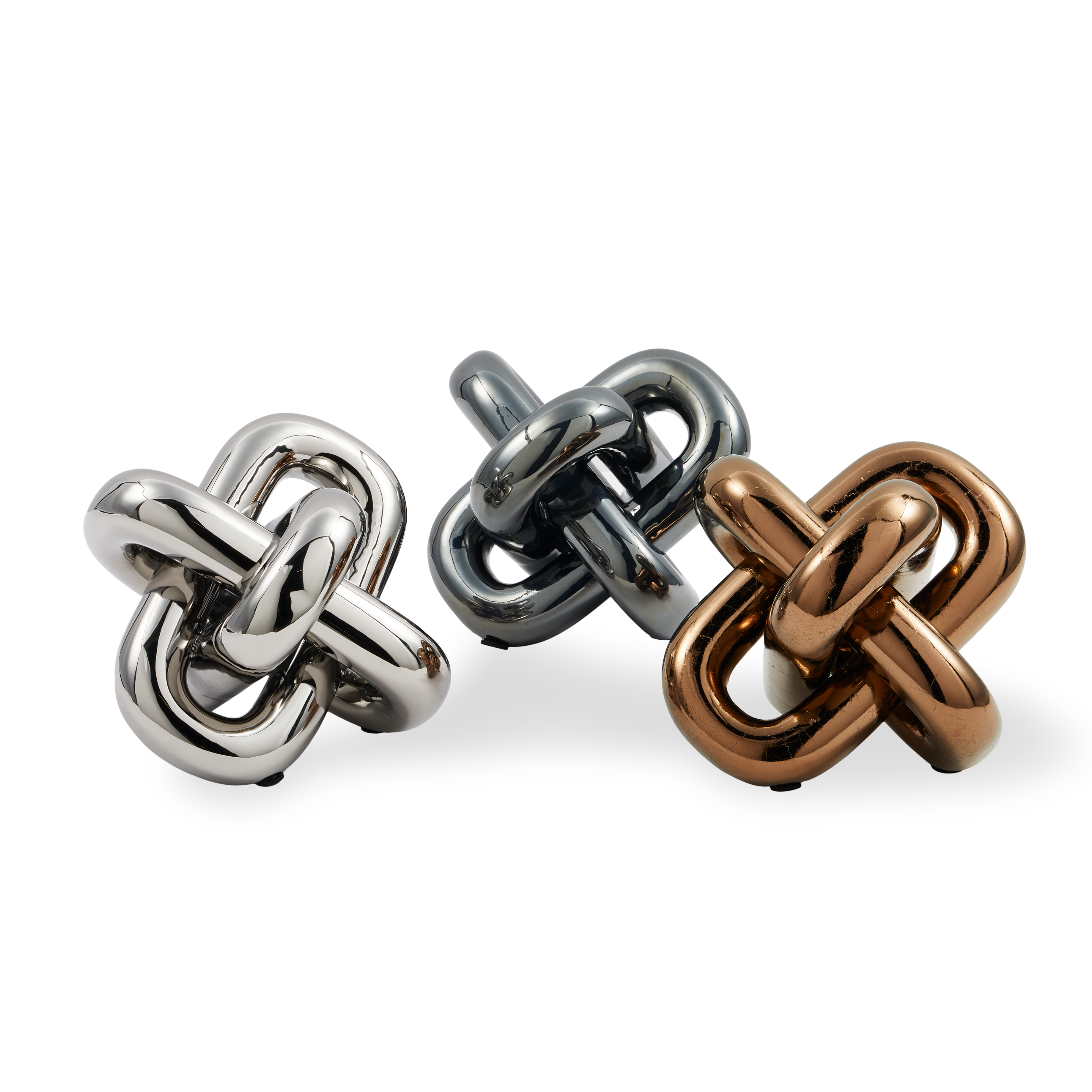 Dekorative Figur MOVING CHAIN kupferfarben