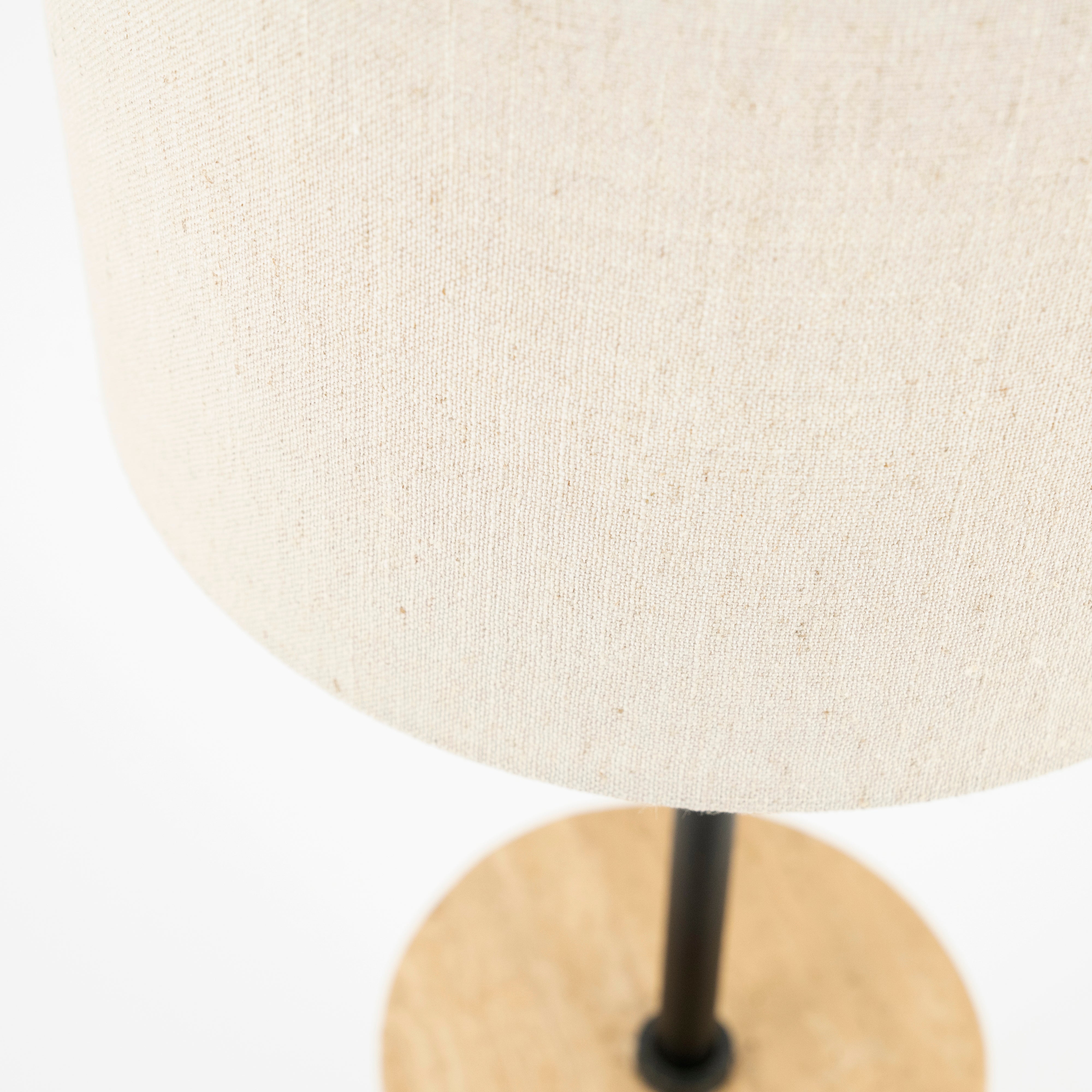AMARA travertine floor lamp with beige shade
