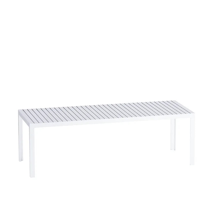 Kalimba weißer Gartentisch