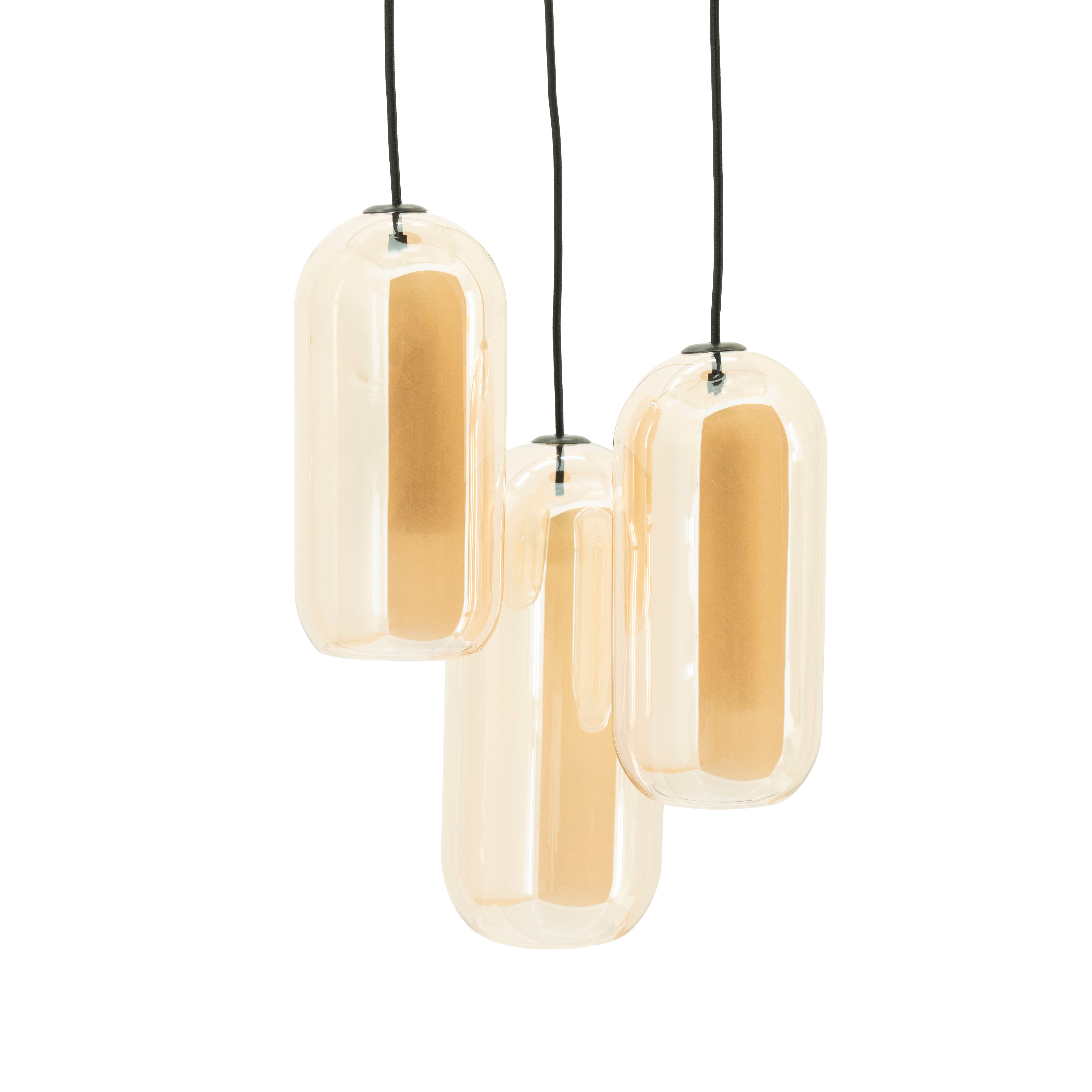 Glaskronleuchter SHONA gold