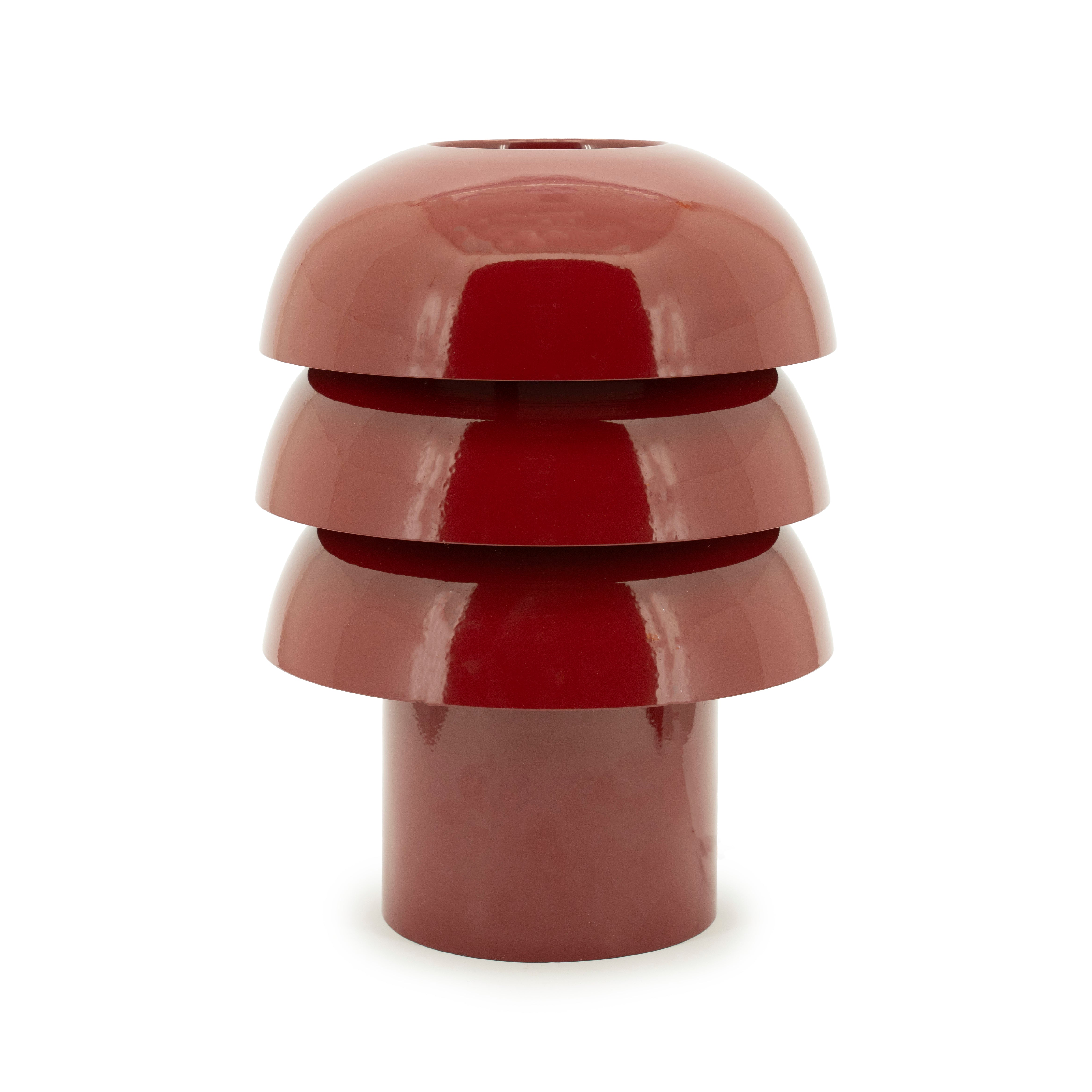 CURO burgundy table lamp