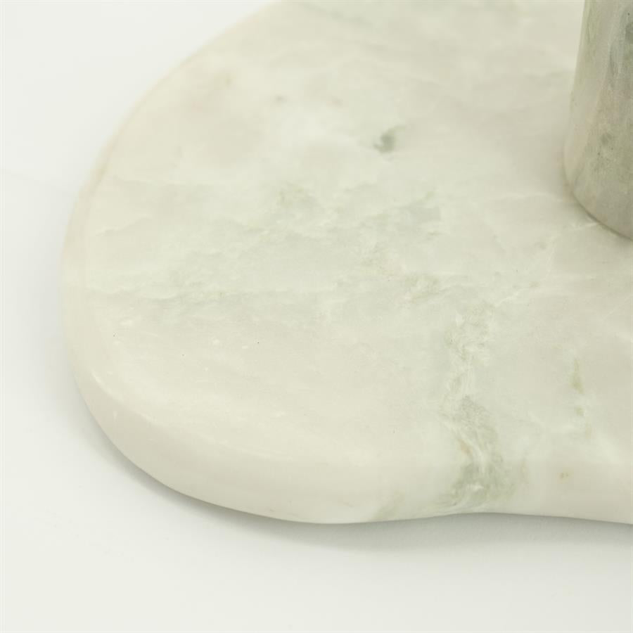 ROSSO cream marble side table