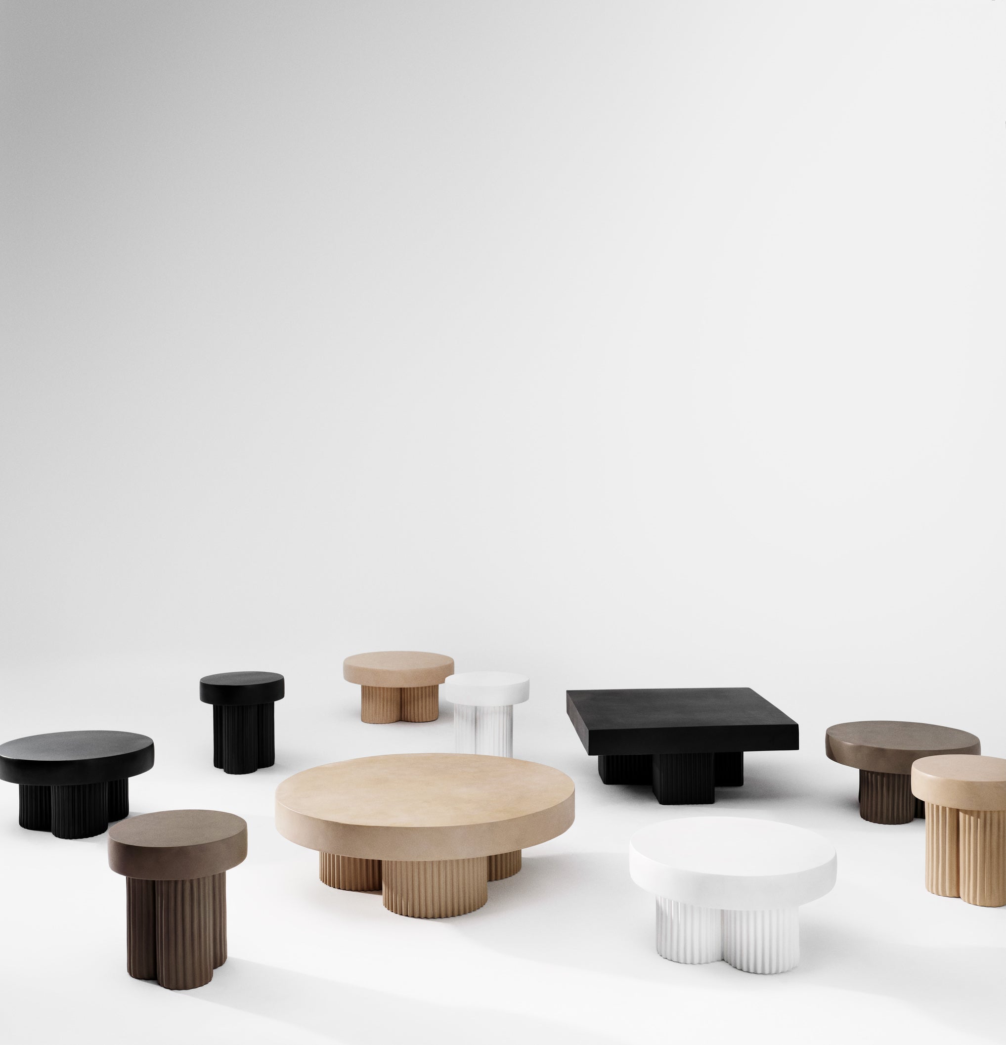 GEAR beige concrete coffee table