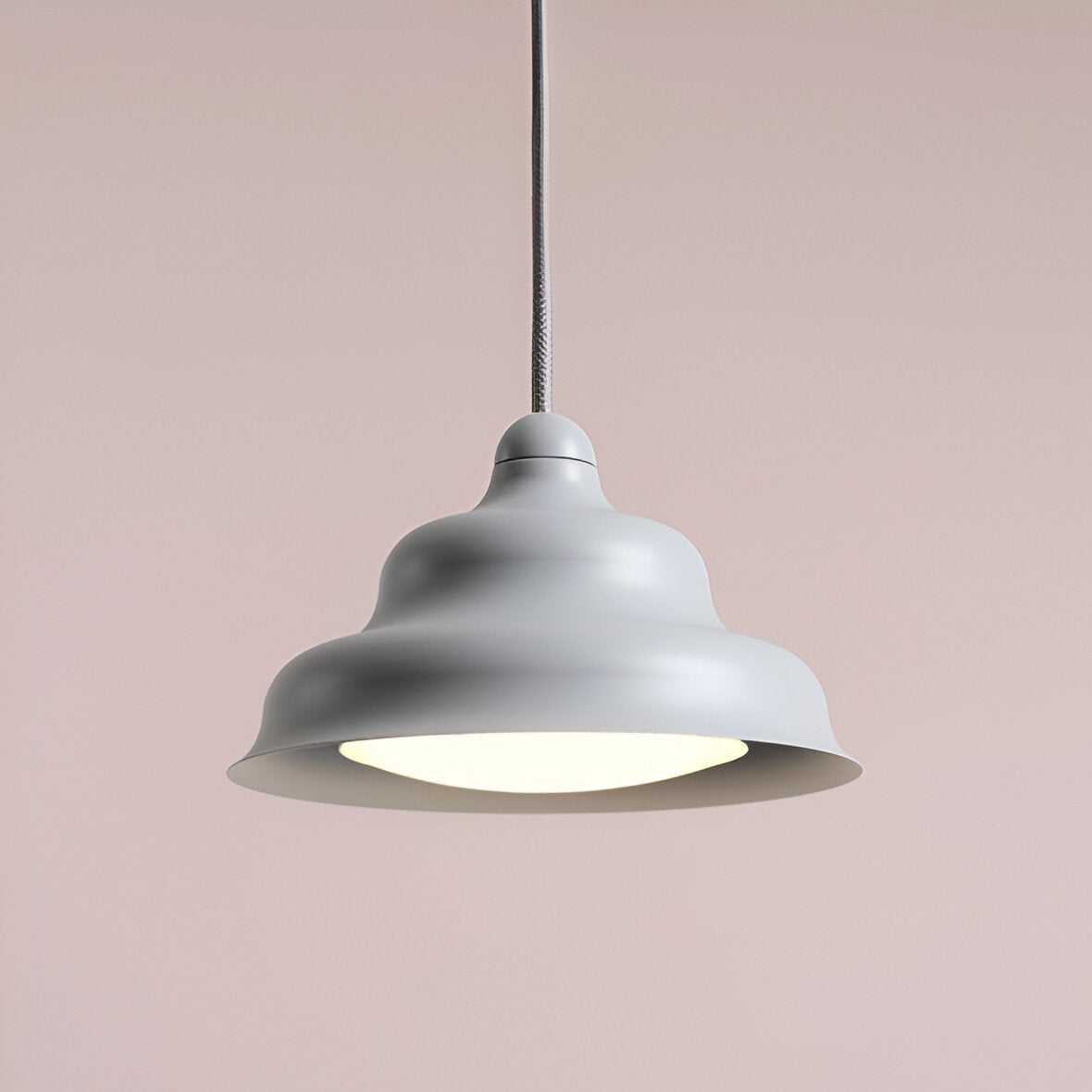 Hanging lamp gray wave