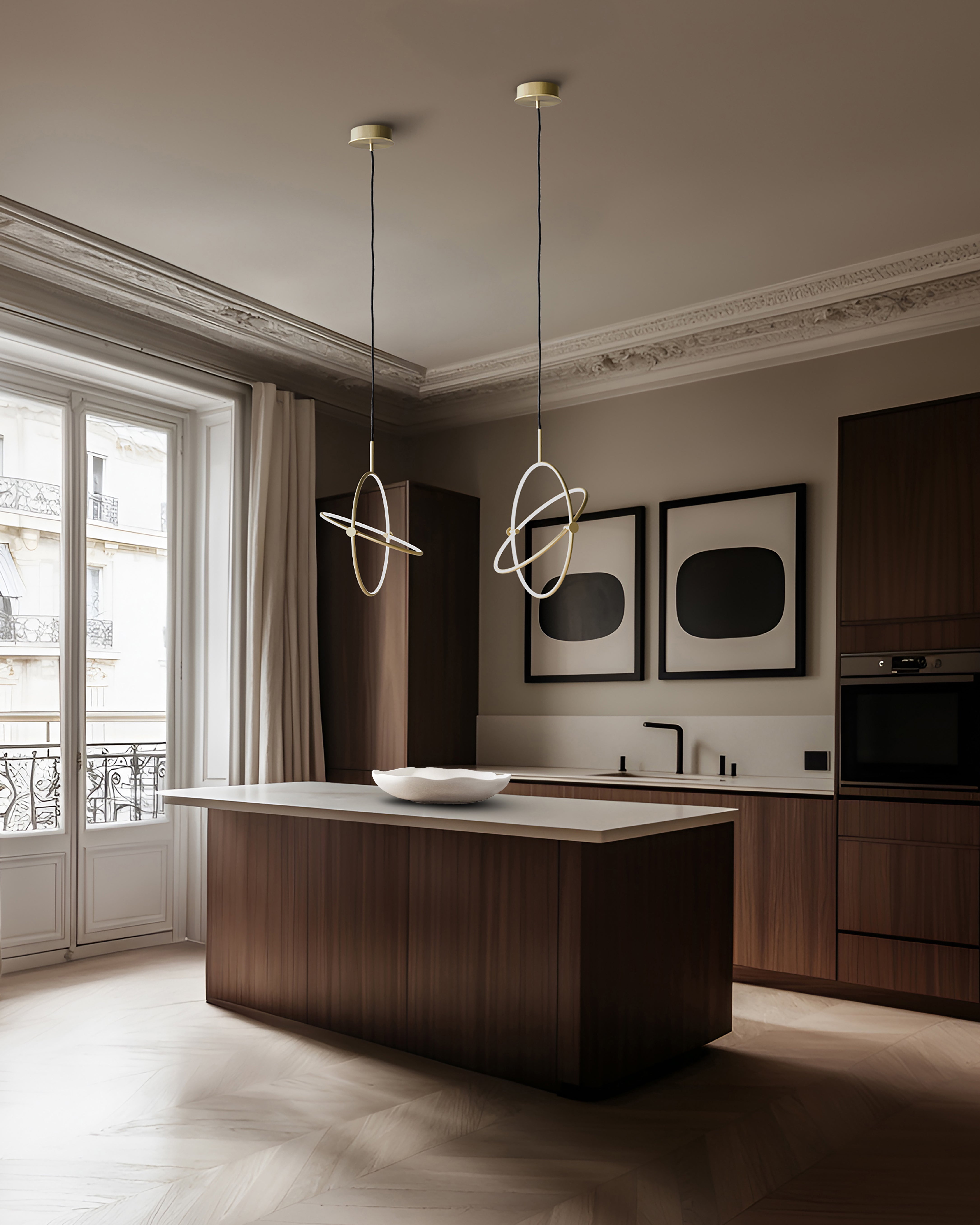 MARU brass pendant lamp