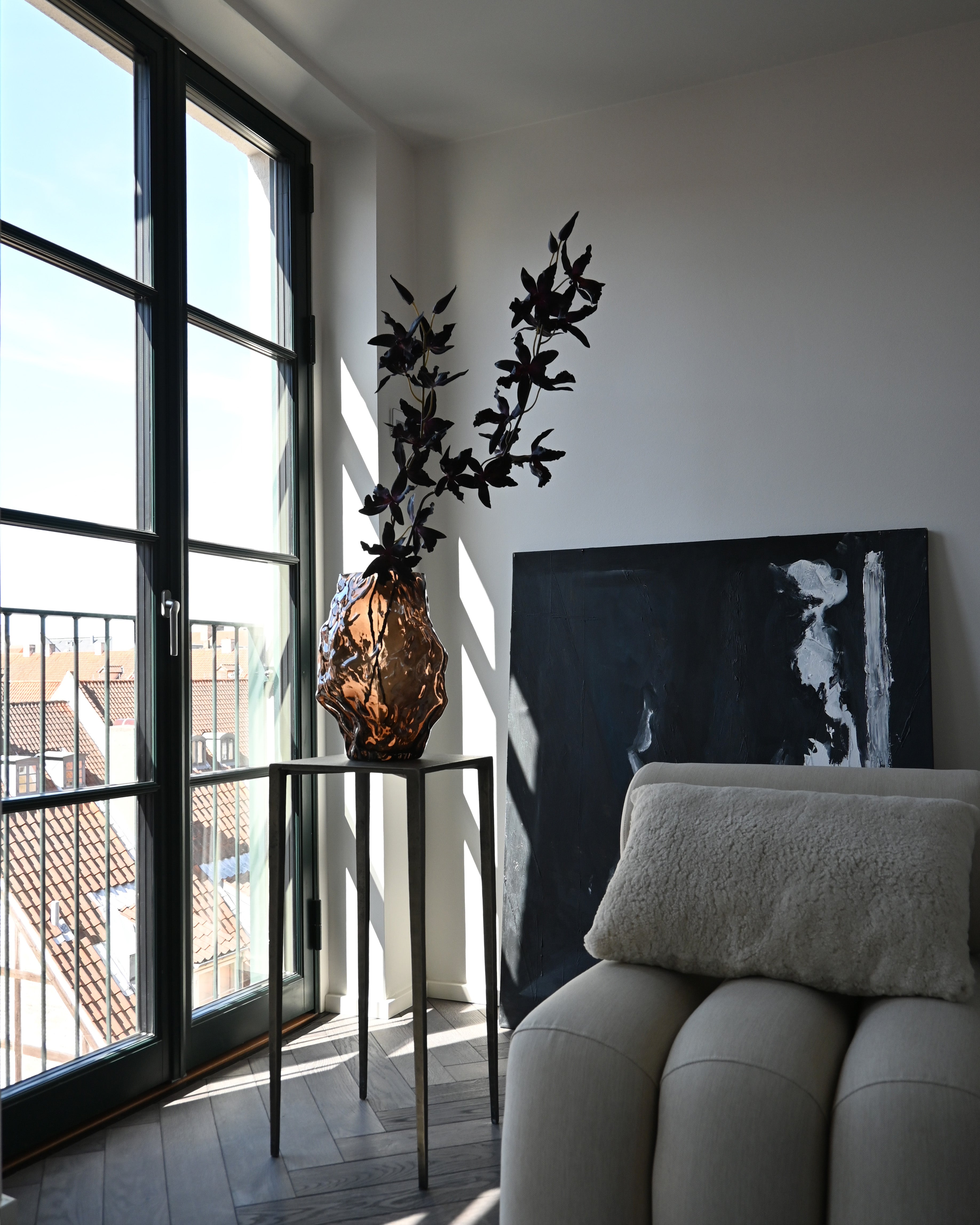 KATACHI Vase Brown Glass