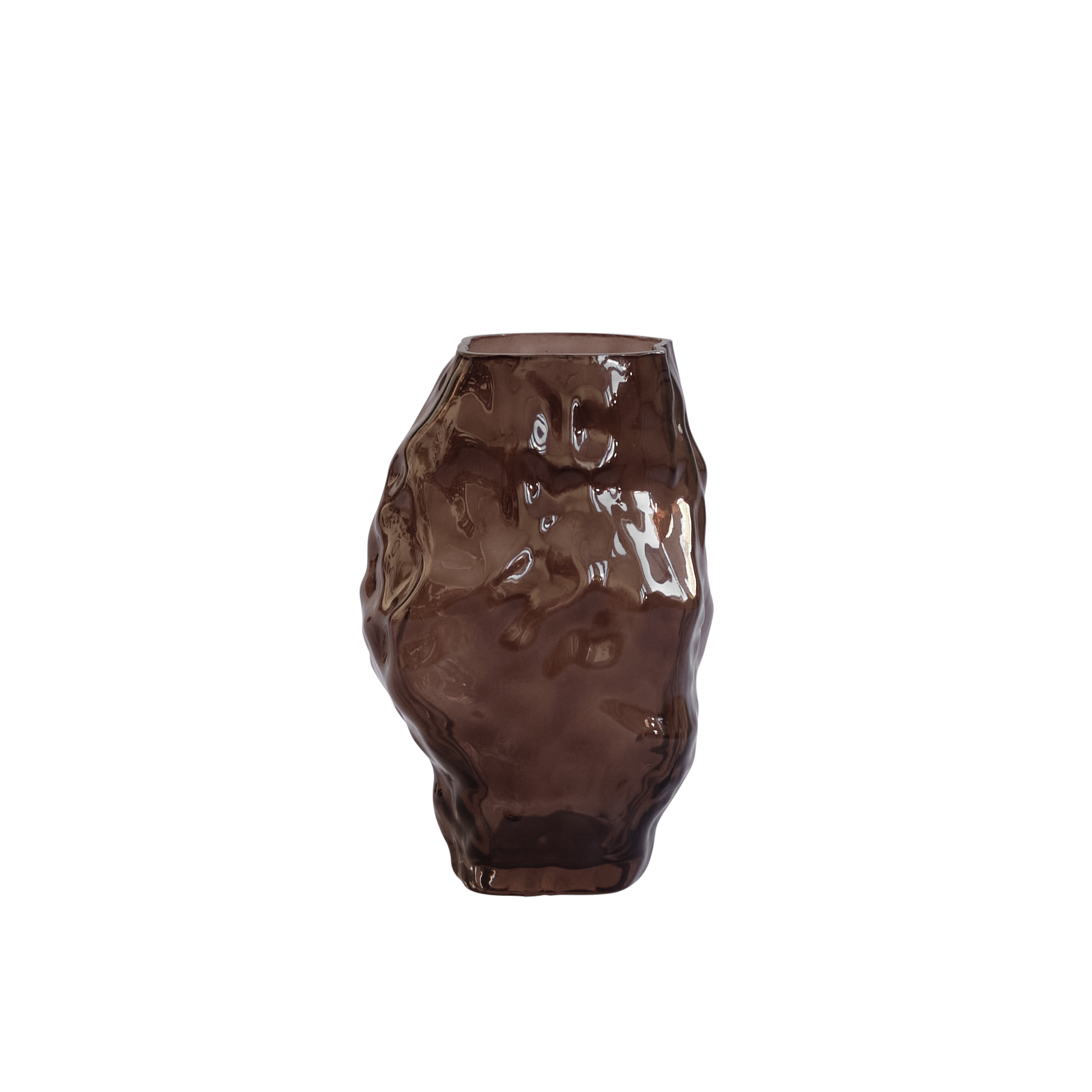 KATACHI Vase Brown Glass