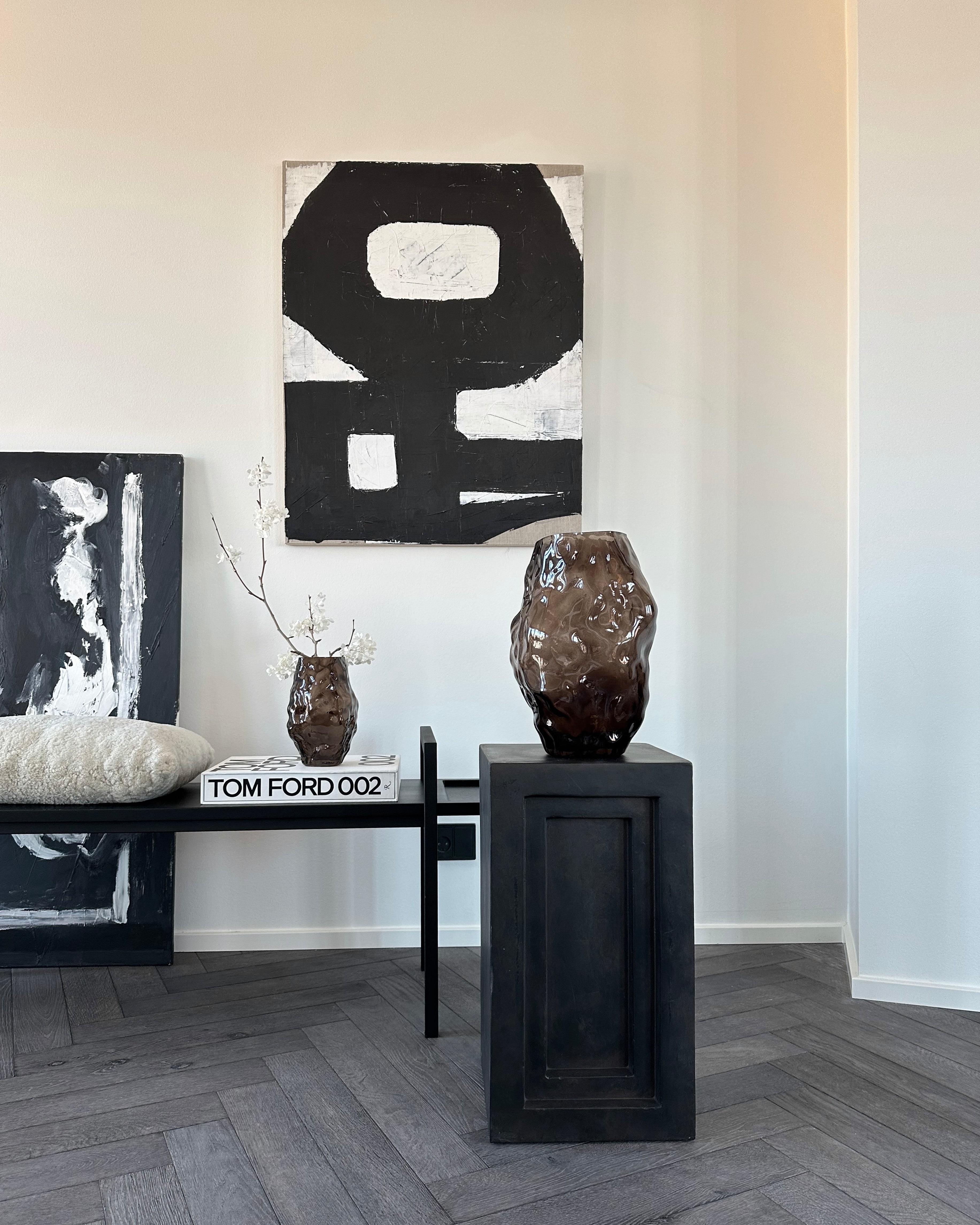 KATACHI Vase Brown Glass