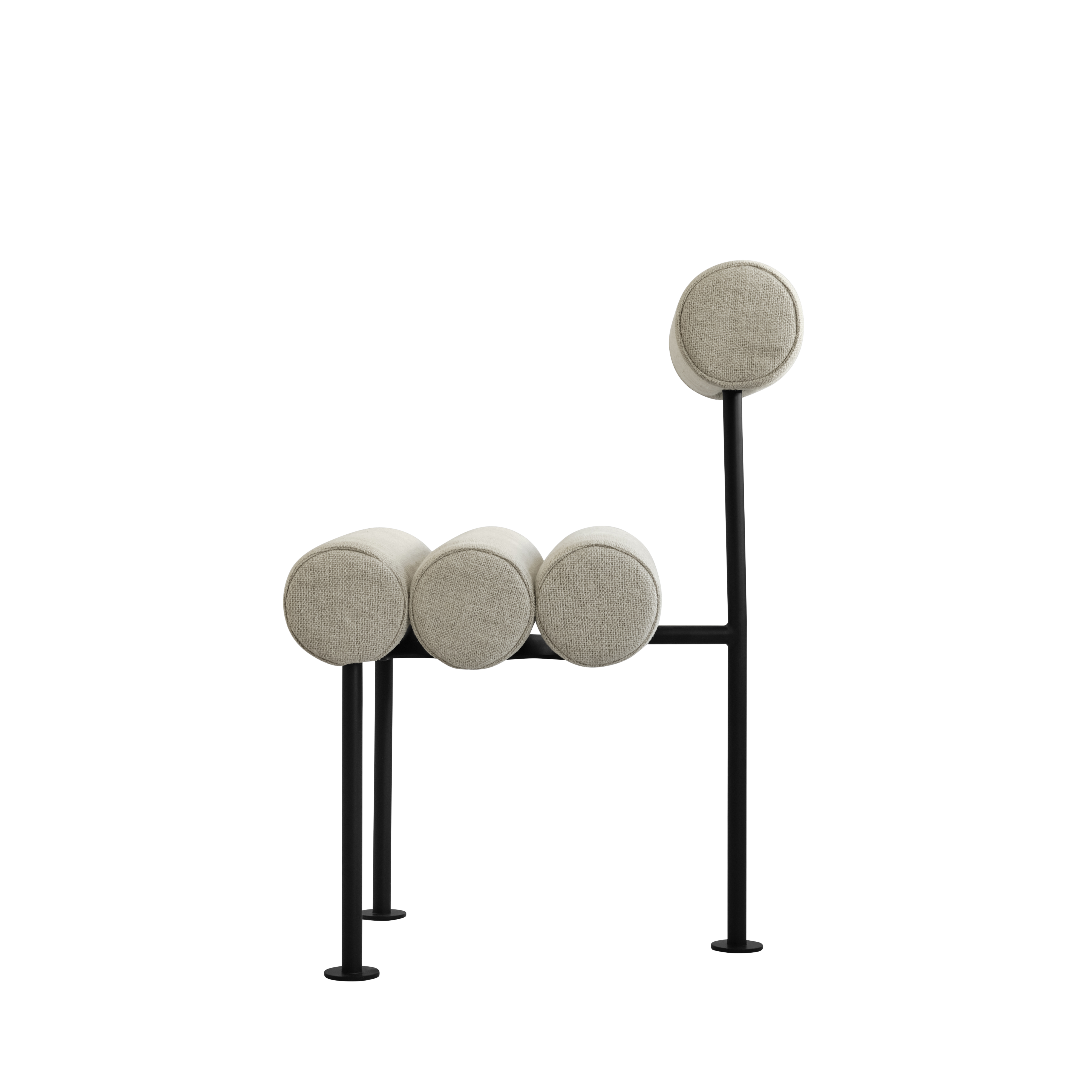 HIRO chair beige with black base